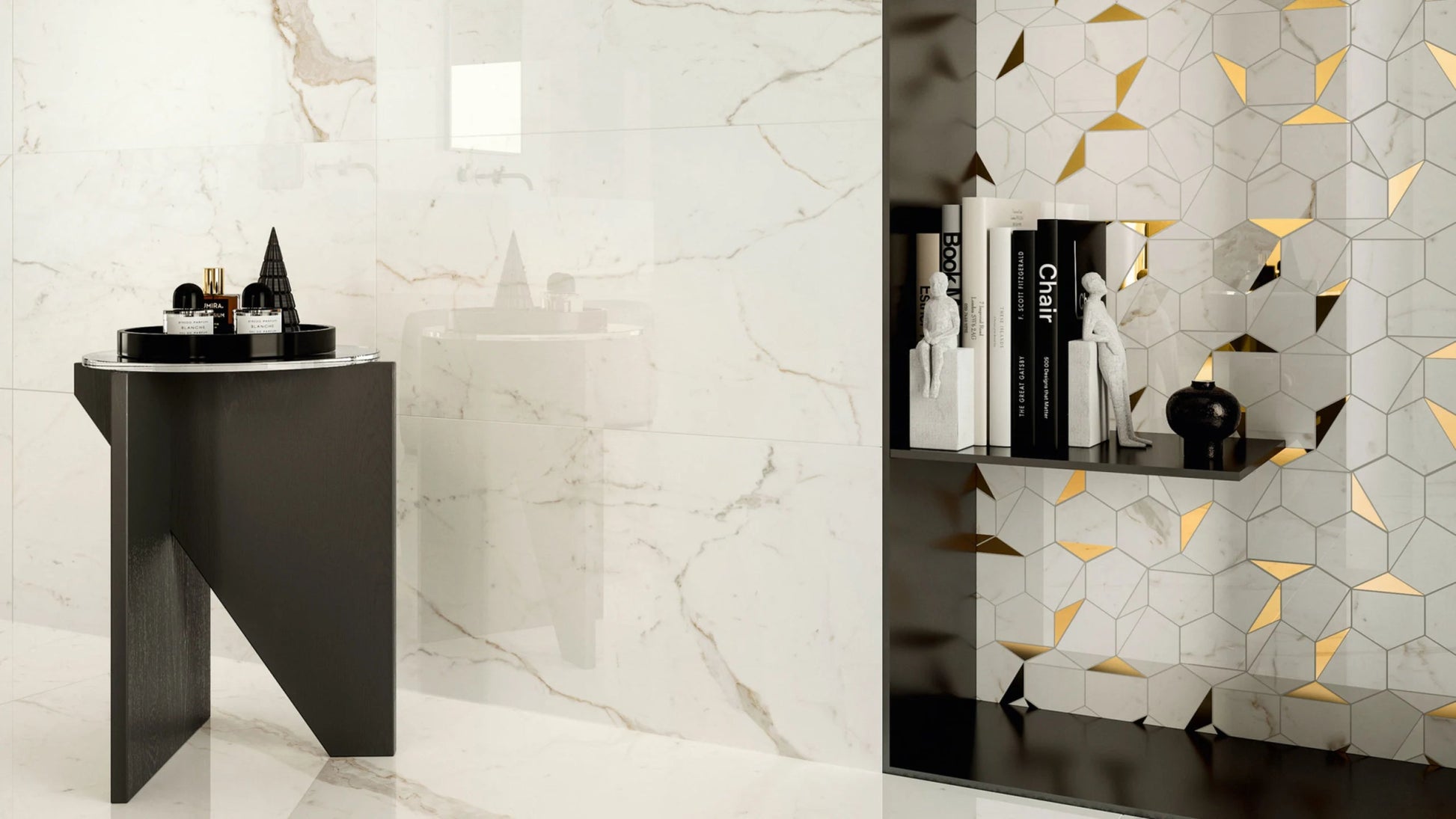 Mozaïektegel Atlas Concorde Marvel Shine A4WT WAmozaiek 25,1x29cm 8,5mm glans rect cala. delicat - Mozaiektegel.com