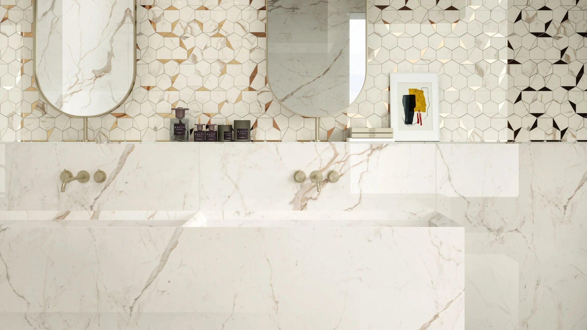 Mozaïektegel Atlas Concorde Marvel Shine A4WU WAmozaiek 25,1x29cm 8,5mm glans rect cala.prestig - Mozaiektegel.com