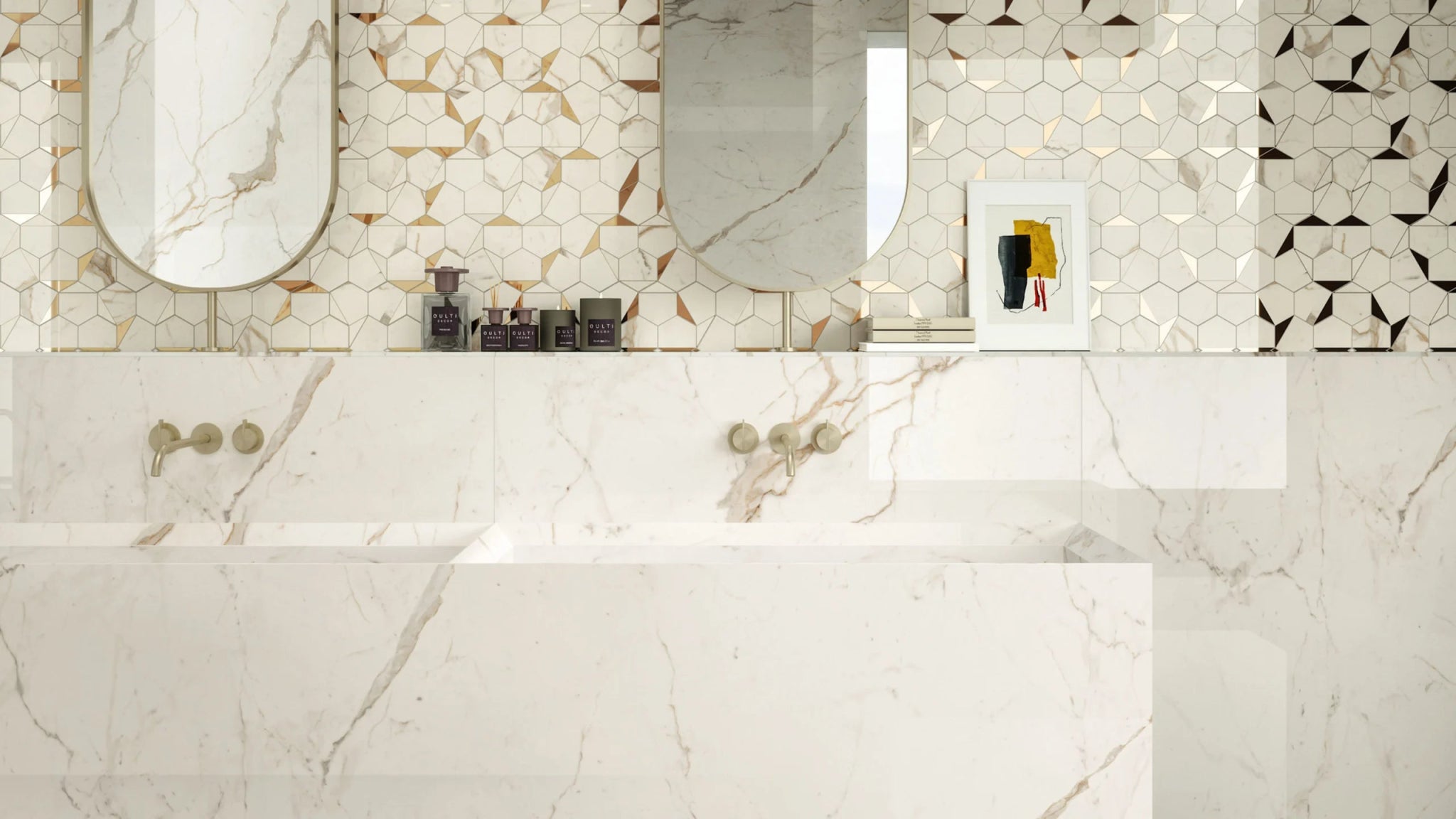 Mozaïektegel Atlas Concorde Marvel Shine A4WU WAmozaiek 25,1x29cm 8,5mm glans rect cala.prestig - Mozaiektegel.com