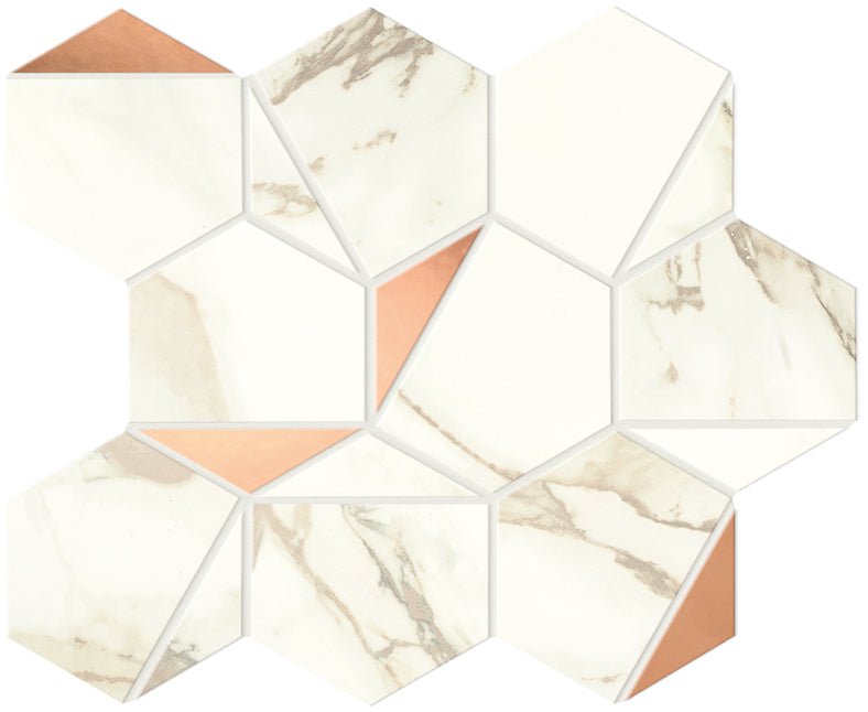 Mozaïektegel Atlas Concorde Marvel Shine A4WW WAmozaiek 25,1x29cm 8,5mm glans rect cala.imperial - Mozaiektegel.com