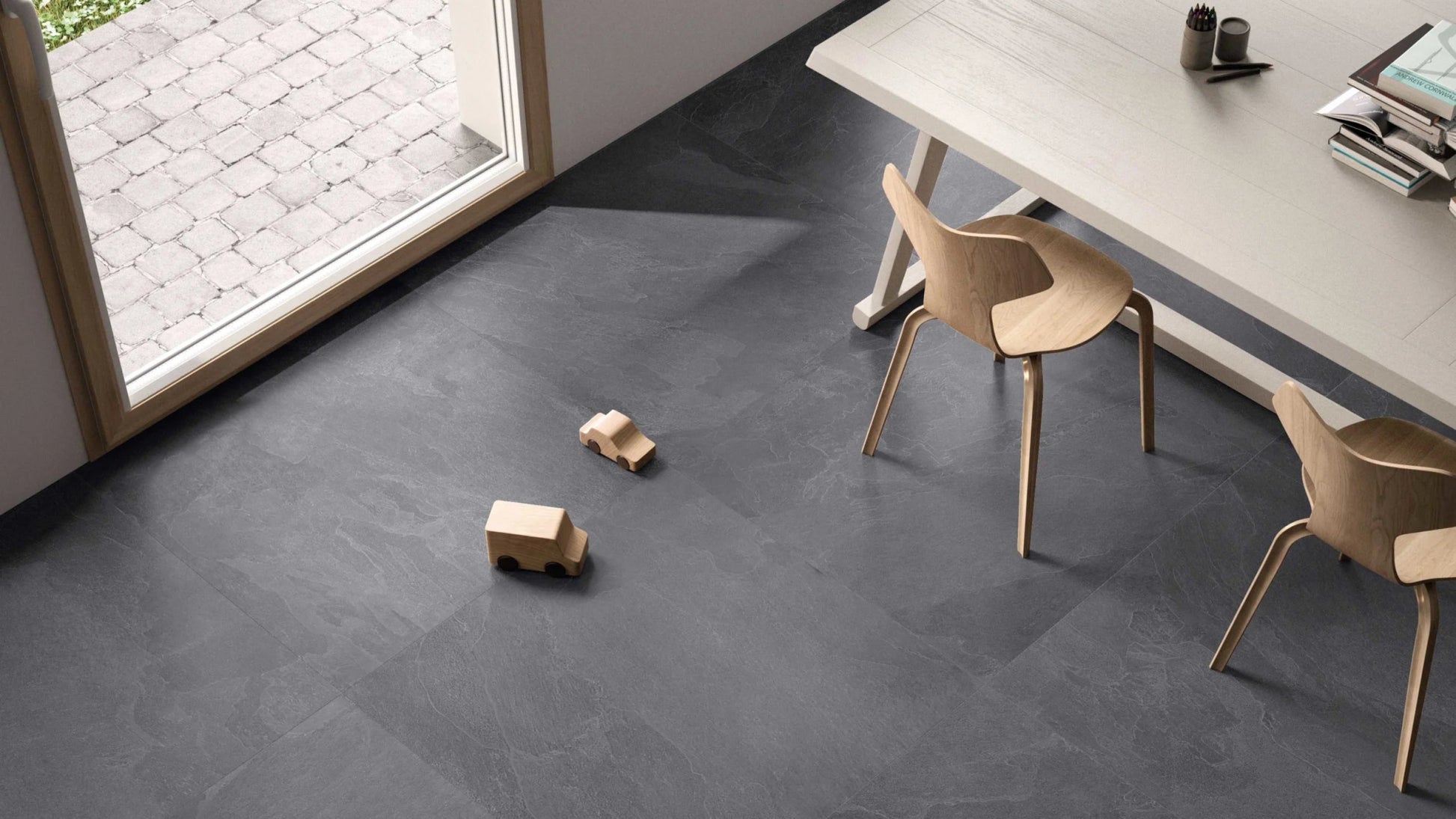 Mozaïektegel Emil Nordika K30ND9R VLMoz.300X300 Dark 10mm Mat Ret.R10 F:100X100 - Mozaiektegel.com