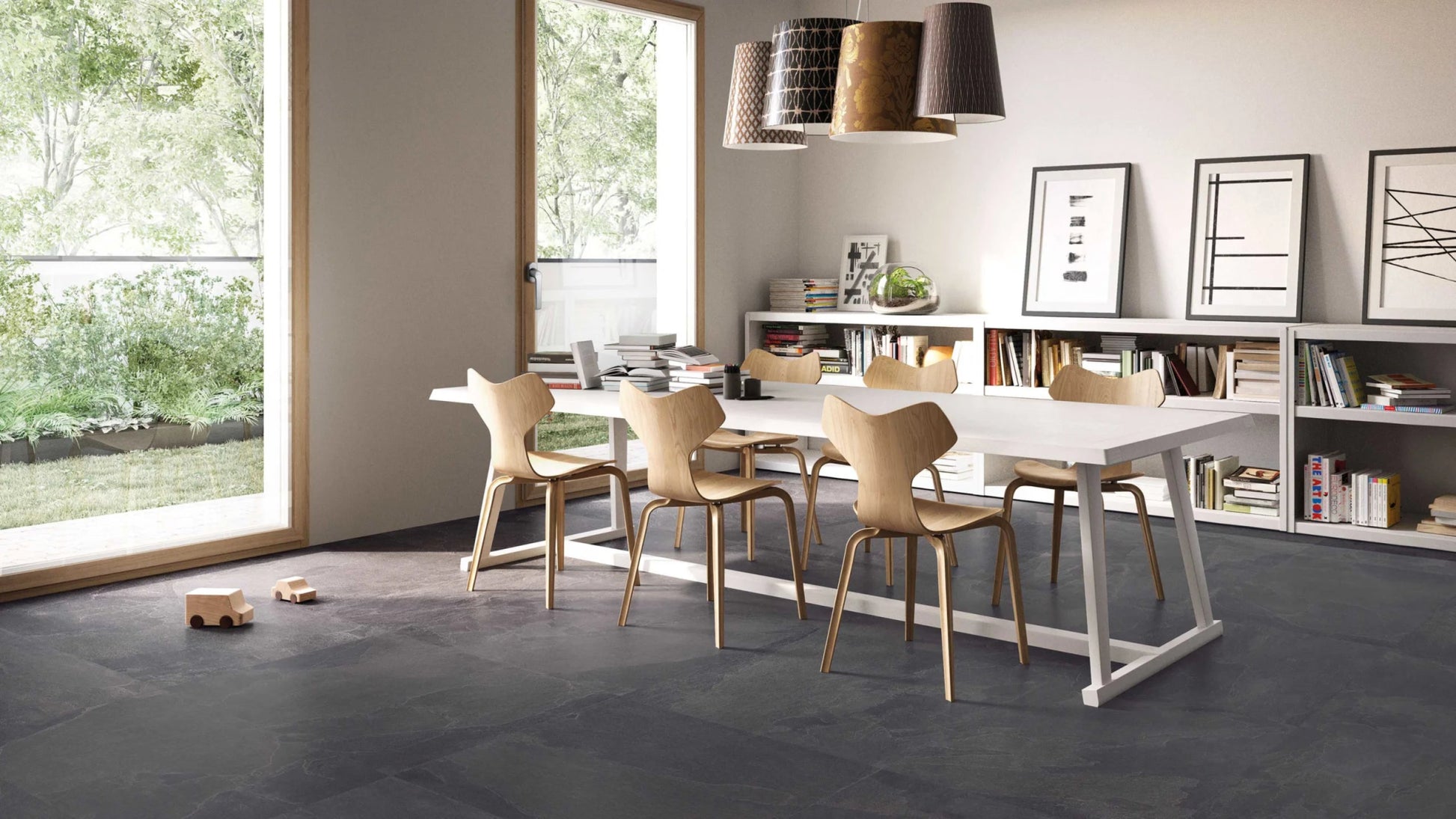 Mozaïektegel Emil Nordika K30ND9R VLMoz.300X300 Dark 10mm Mat Ret.R10 F:100X100 - Mozaiektegel.com