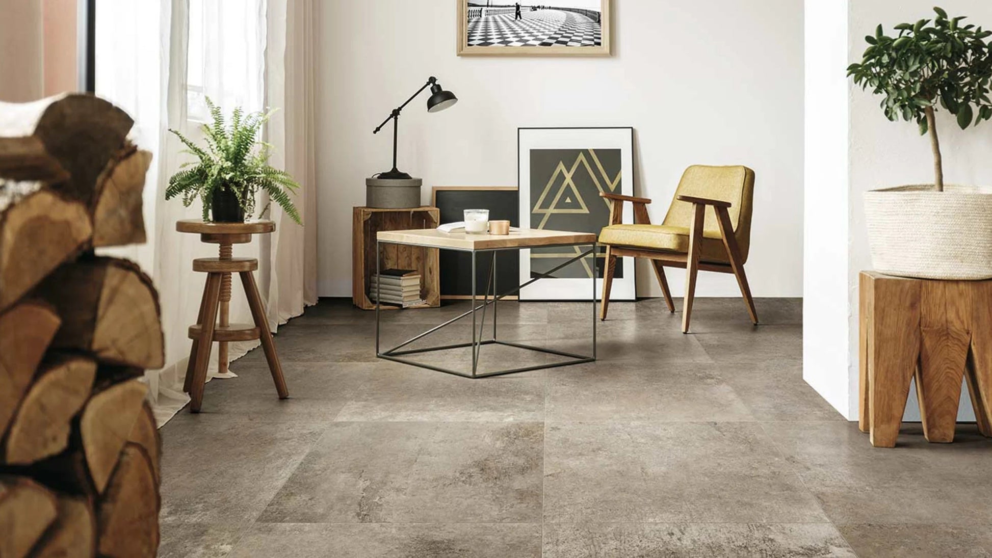 Mozaïektegel Florim Artifact 760932 WAMozaiek 300X300 Taupe 9Mm Ret.R10 3D F:050X050 - Mozaiektegel.com