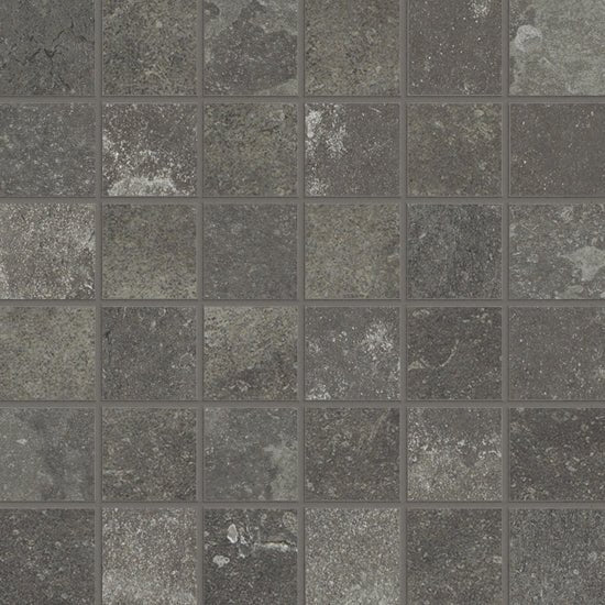 Mozaïektegel JOS. Reused WAMoz.300X300 Anthracite 10mm Mat R10 - Mozaiektegel.com