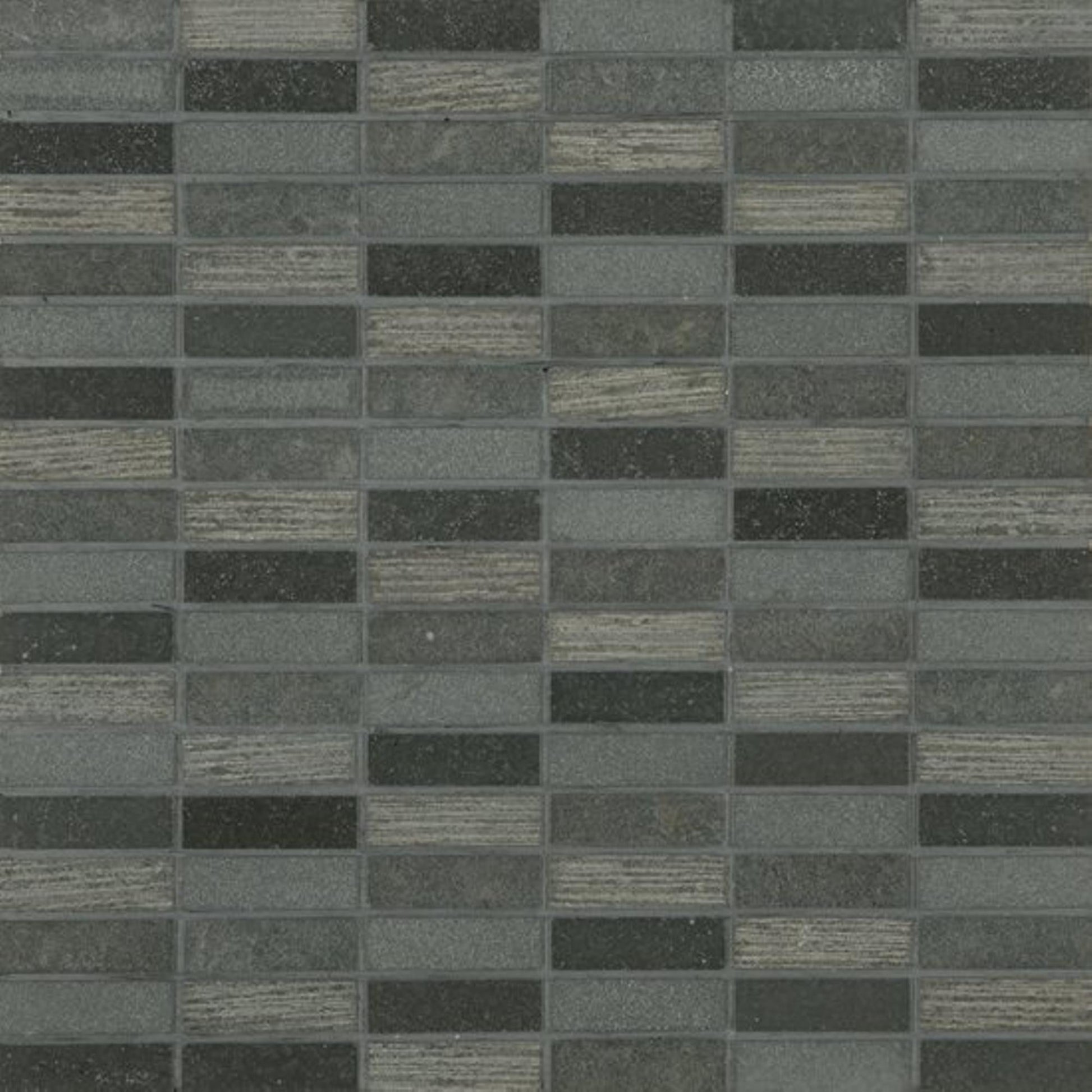Mozaïektegel Ore Ceramics Basalt M - 26 WAMoz.305X305 Basalt 10mm Mat Tesla - Mozaiektegel.com
