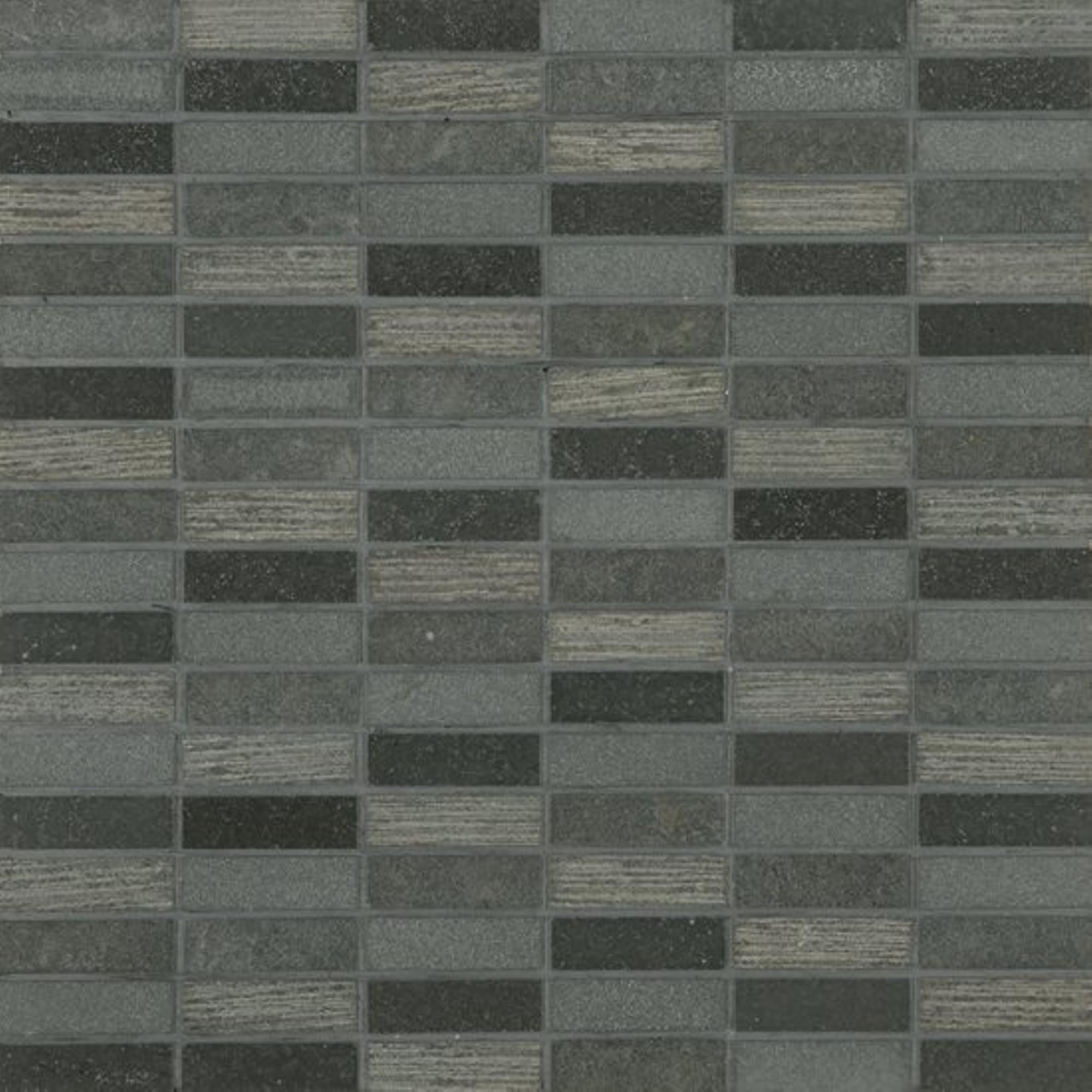 Mozaïektegel Ore Ceramics Basalt M - 26 WAMoz.305X305 Basalt 10mm Mat Tesla - Mozaiektegel.com