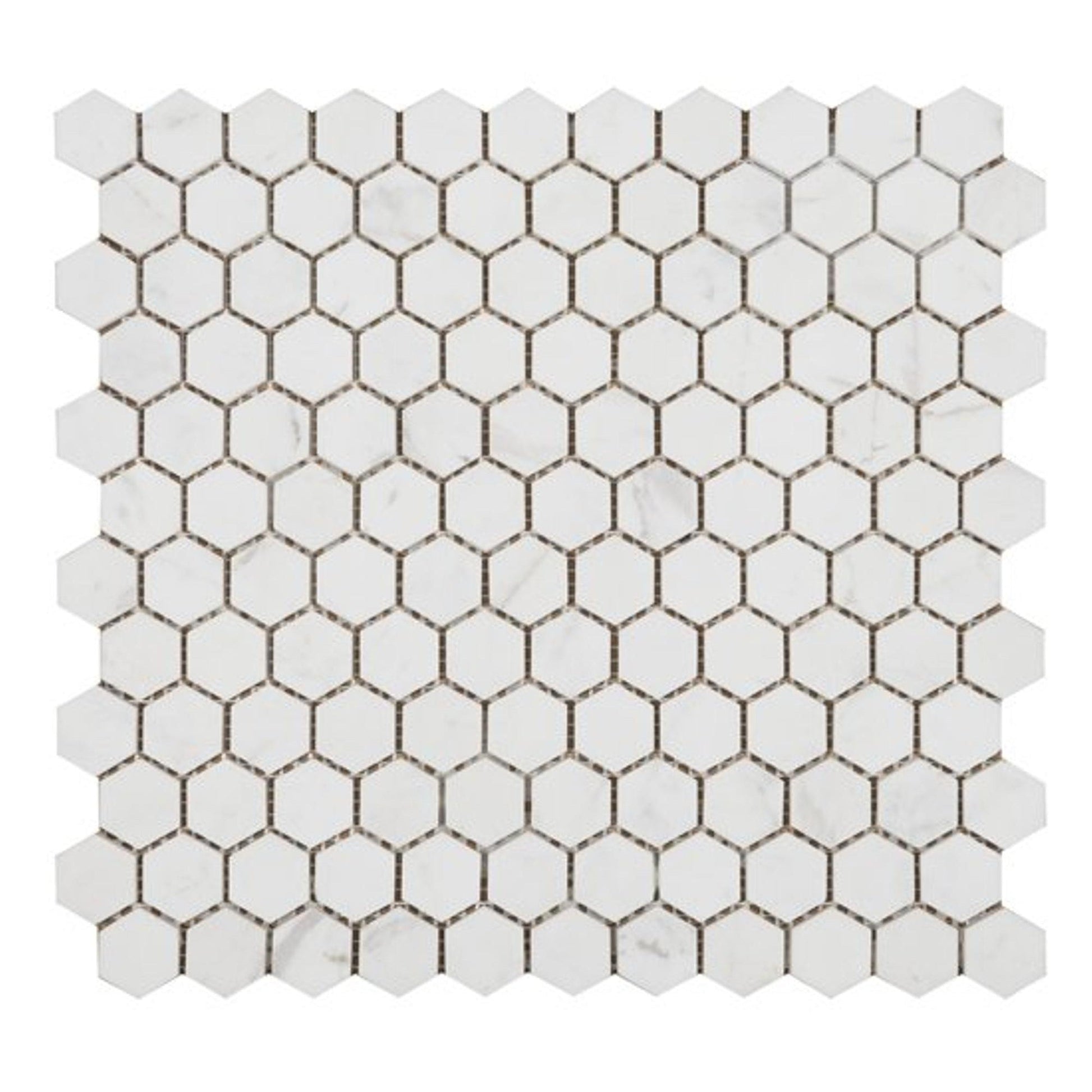 Mozaïektegel Ore Ceramics Hexagon 6802.10.00.00 WAMoz.295X295 White 7mm Mat Hexagon - Mozaiektegel.com