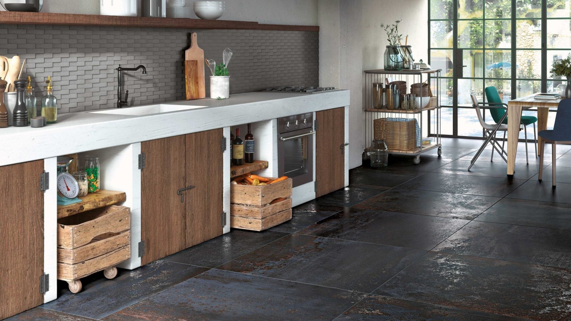 Mozaïektegel Serenissima Costruire 1062372 WAMoz.300X300 Nero 10mm Mat F:050X050 - Mozaiektegel.com