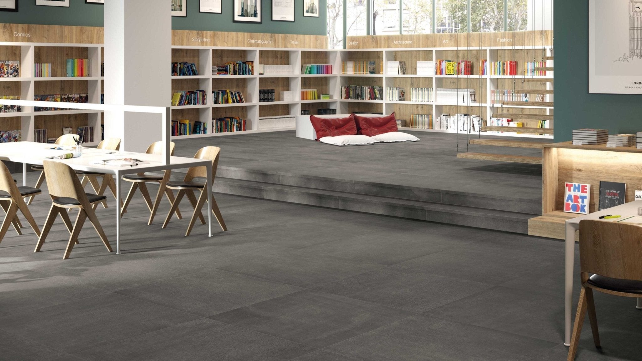 Mozaïektegel Serenissima Evoca 1064979 VLMoz.300X300 Grafite 10mm Mat Ret.R10 F:050X050 - Mozaiektegel.com