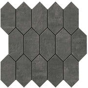 Mozaïektegel Serenissima Evoca 1065246 VLMoz.300X300 Grafite 10mm Mat Ret.R10 F:Losanga - Mozaiektegel.com