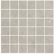 Mozaïektegel Serenissima Promenade 1070676 VLMoz.300X300 Argento 10mm Mat Ret.R10 F:050X050 - Mozaiektegel.com