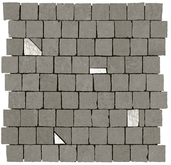 Mozaïektegel Serenissima Studio 50 1069312 VLMoz.300X300 Peltro 10mm Mat Ret.R10 F:Random - Mozaiektegel.com