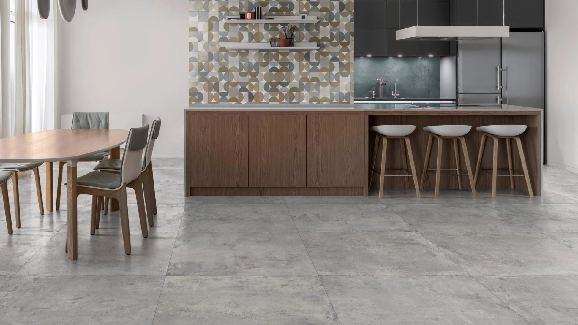 Ragno Clayton RAGP Vloertegel 1000X1000 Iron 8,5mm Mat Ret.R10 - Mozaiektegel.com