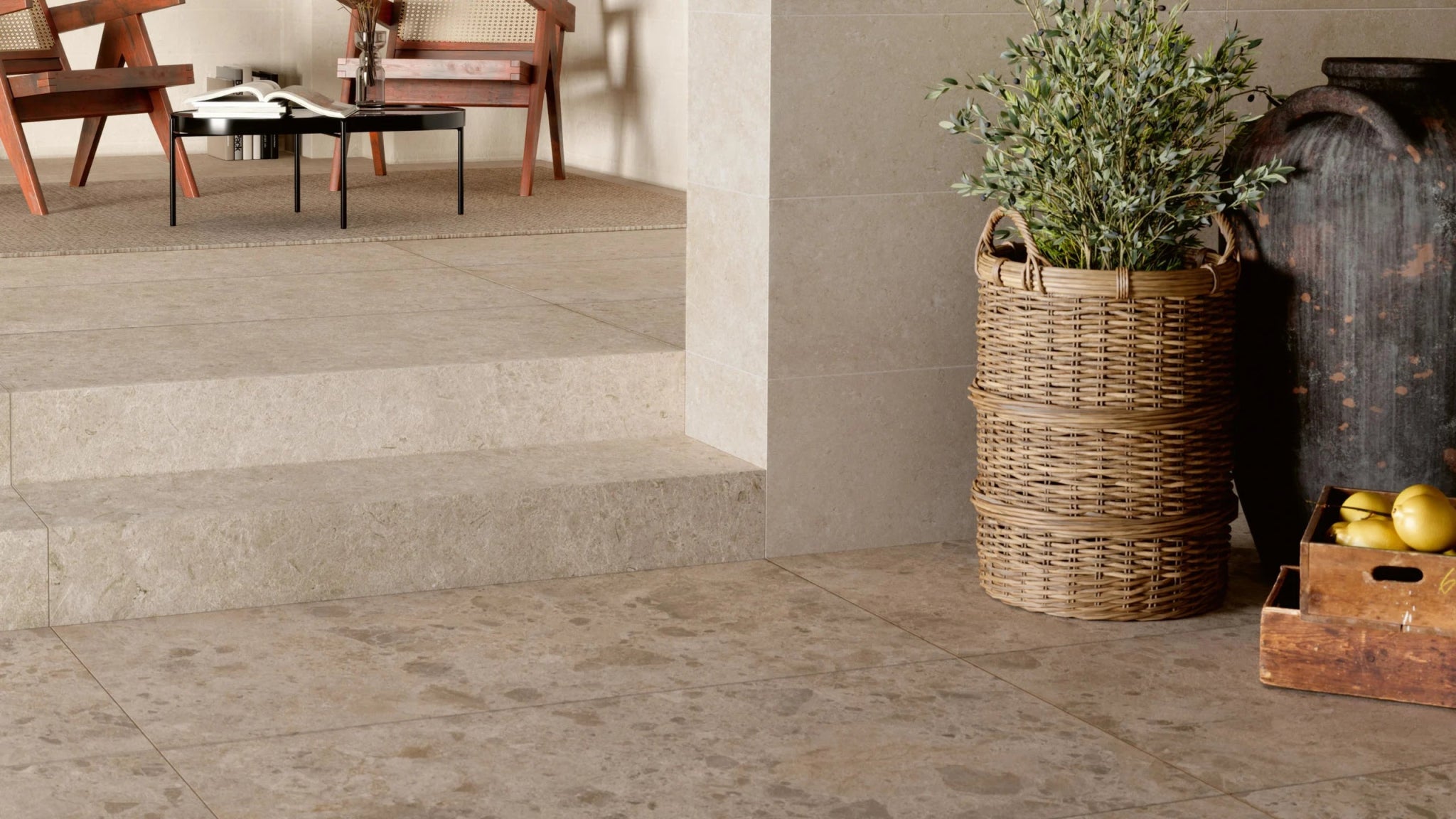 Ragno Eterna R8JP Vloertegel 600X1200 Mix Beige 8,5Mm Mat Ret.R10 - Mozaiektegel.com