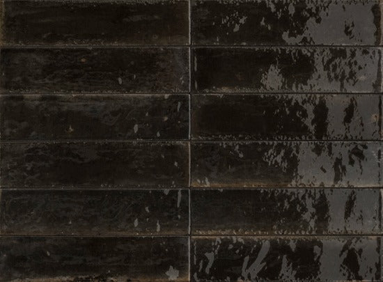 Ragno Look R8FN Wandtegel 060X240 Nero 10mm Glans