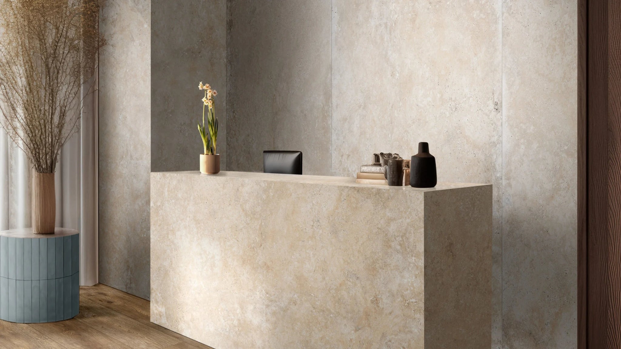 Ragno Realstone Travertino RCA2 Vloertegel 600X1200 Cross Bianco 9Mm Mat Ret.R10 - Mozaiektegel.com