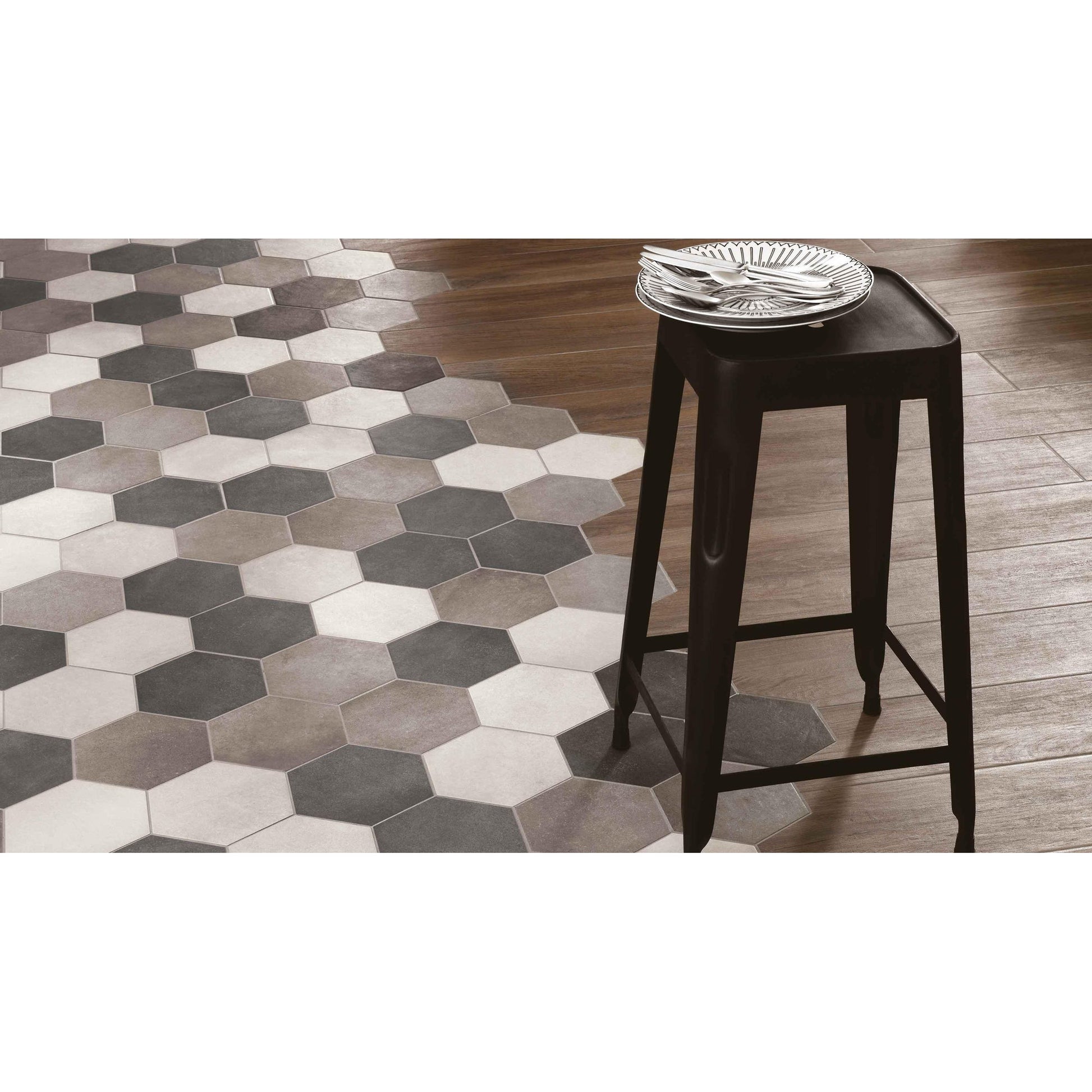 Ragno Rewind R4CP VLtegel 6 - kant 180X210 Peltro 9,5mm Mat R9 - Mozaiektegel.com