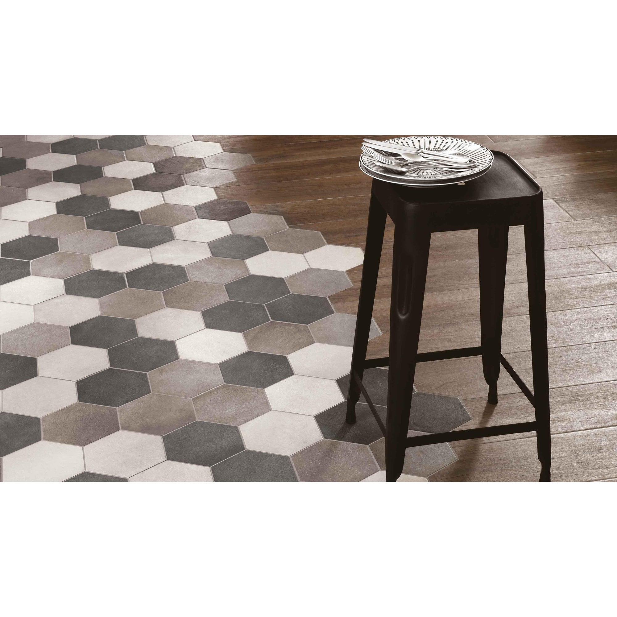 Ragno Rewind R4CP VLtegel 6 - kant 180X210 Peltro 9,5mm Mat R9 - Mozaiektegel.com