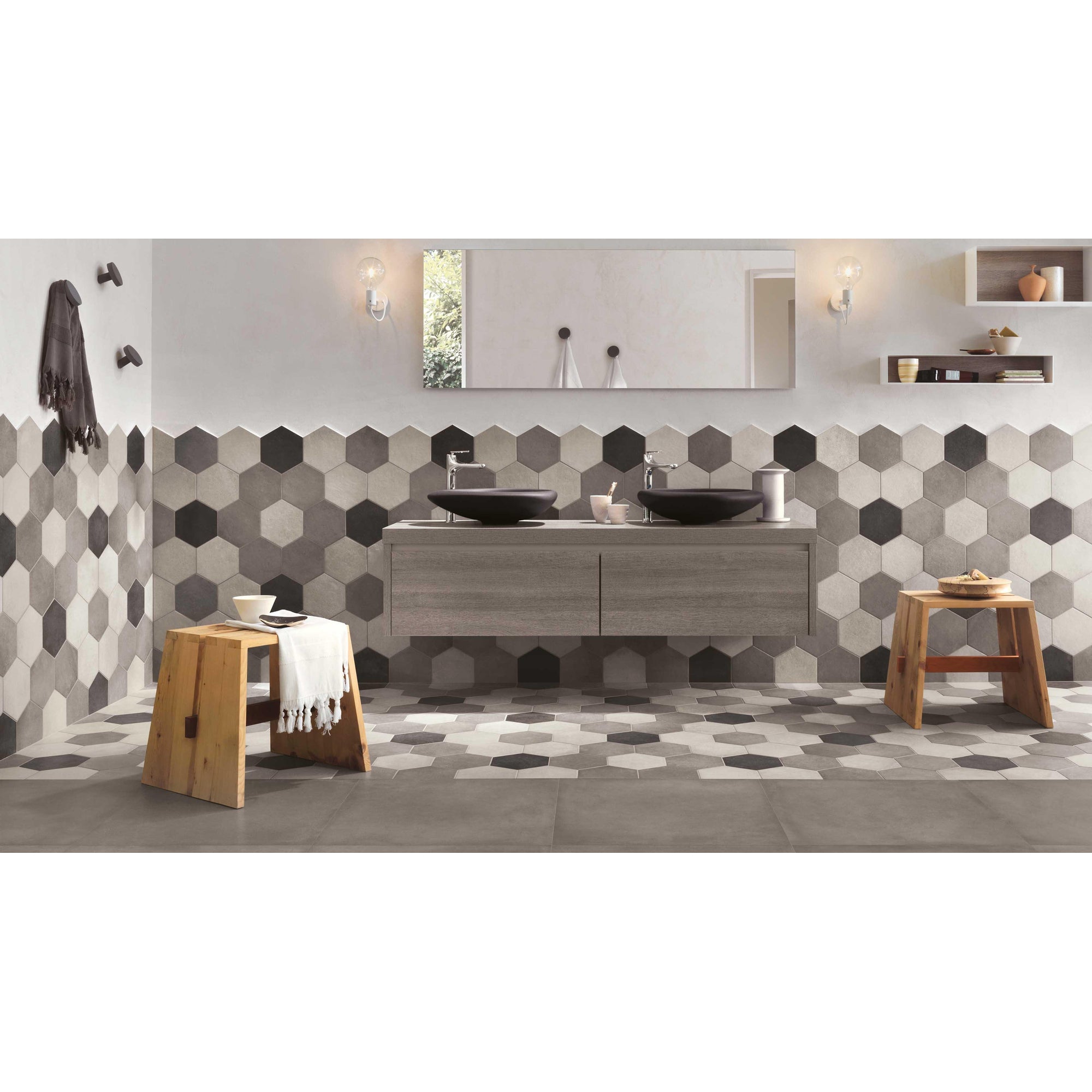 Ragno Rewind R4CP VLtegel 6 - kant 180X210 Peltro 9,5mm Mat R9 - Mozaiektegel.com