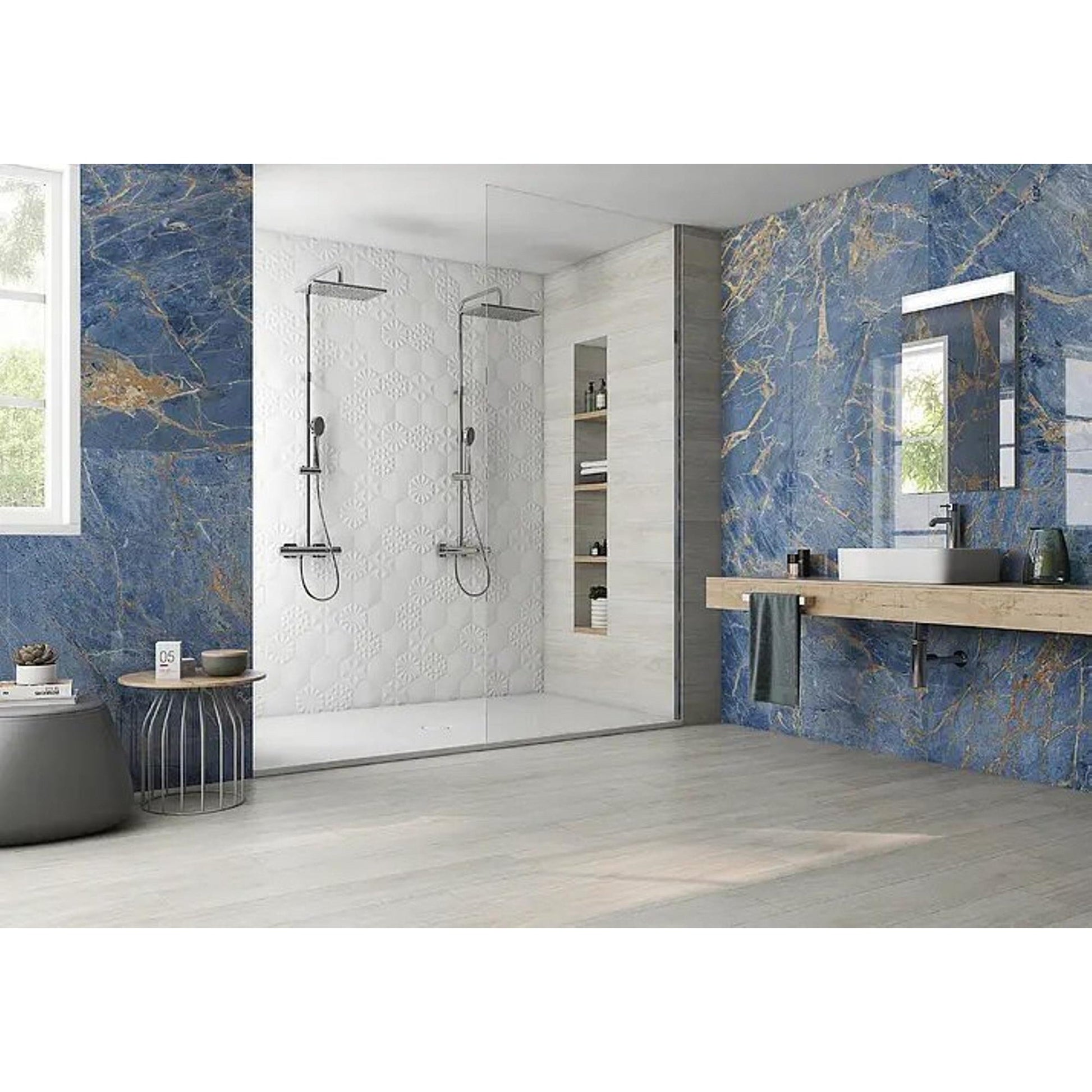 Roca Marble Nouveau F3701E8151 Vloertegel 1200X1200 Marble Nouveau 7mm Glans Ret. - Mozaiektegel.com