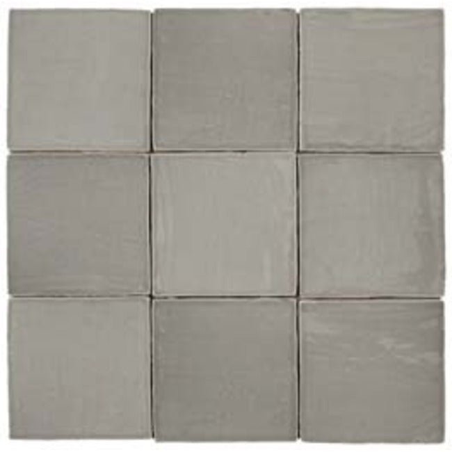 Roca St Tropez FHWE06P021 Wandtegel 130X130 Gris 8,5mm Glans - Mozaiektegel.com