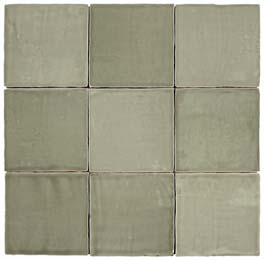 Roca St Tropez FHWE06P211 Wandtegel 130X130 Verde 8,5mm Glans - Mozaiektegel.com