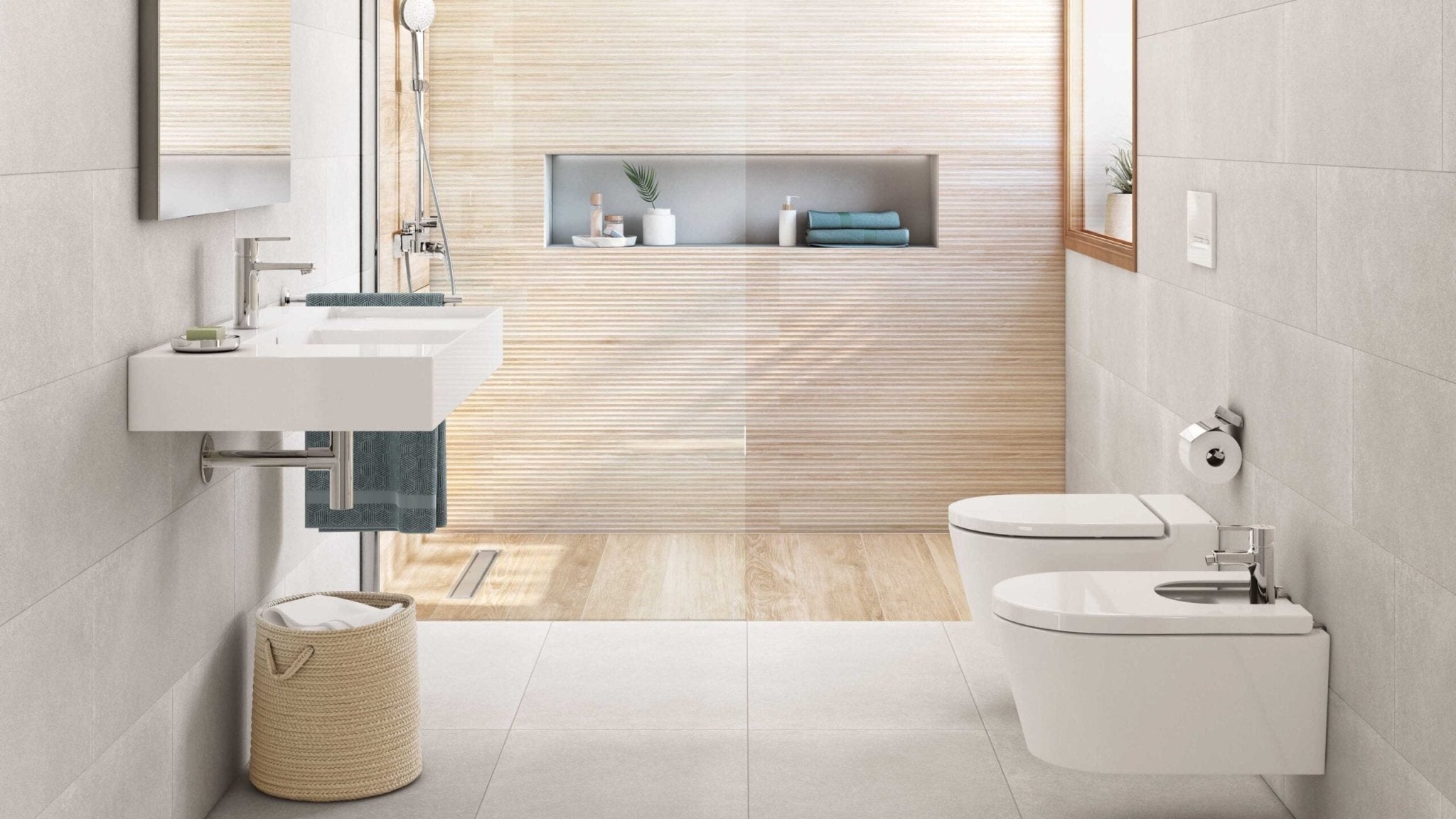 Roca Weekend FOAW0AW021 Wandtegel 300X900 Gris 10mm Mat Ret. - Mozaiektegel.com