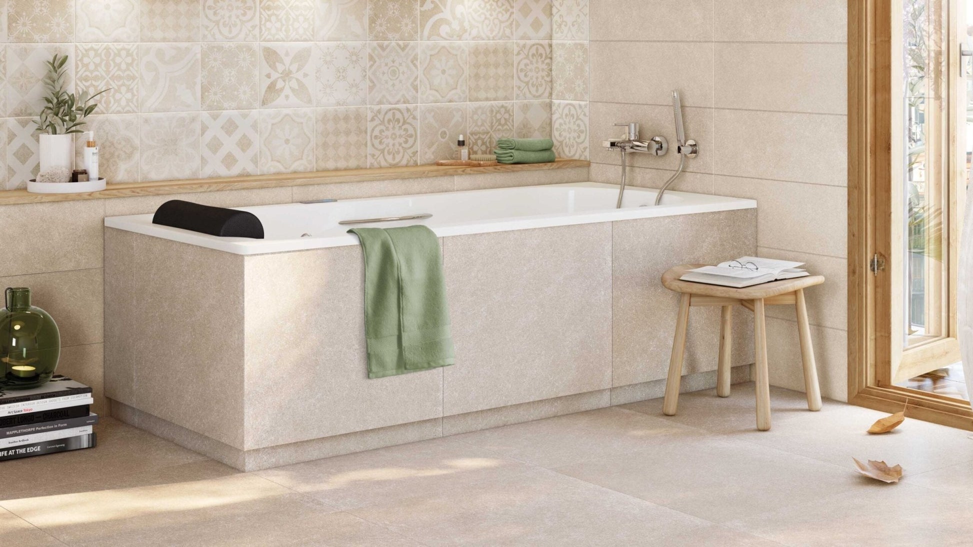 Roca Weekend FOAW0AW371 Wandtegel 300X900 Arena 9mm Mat Ret. - Mozaiektegel.com