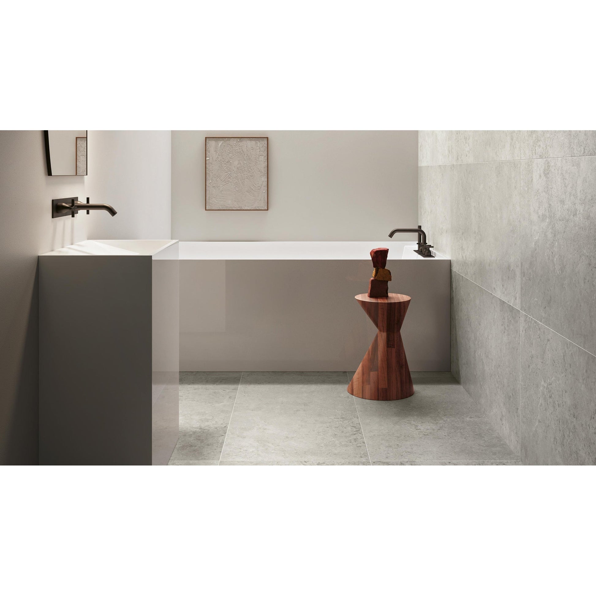 Serenissima Concreta 1081510 Vloertegel 600X1200 Avorio 9,5Mm Mat Ret.R10 - Mozaiektegel.com