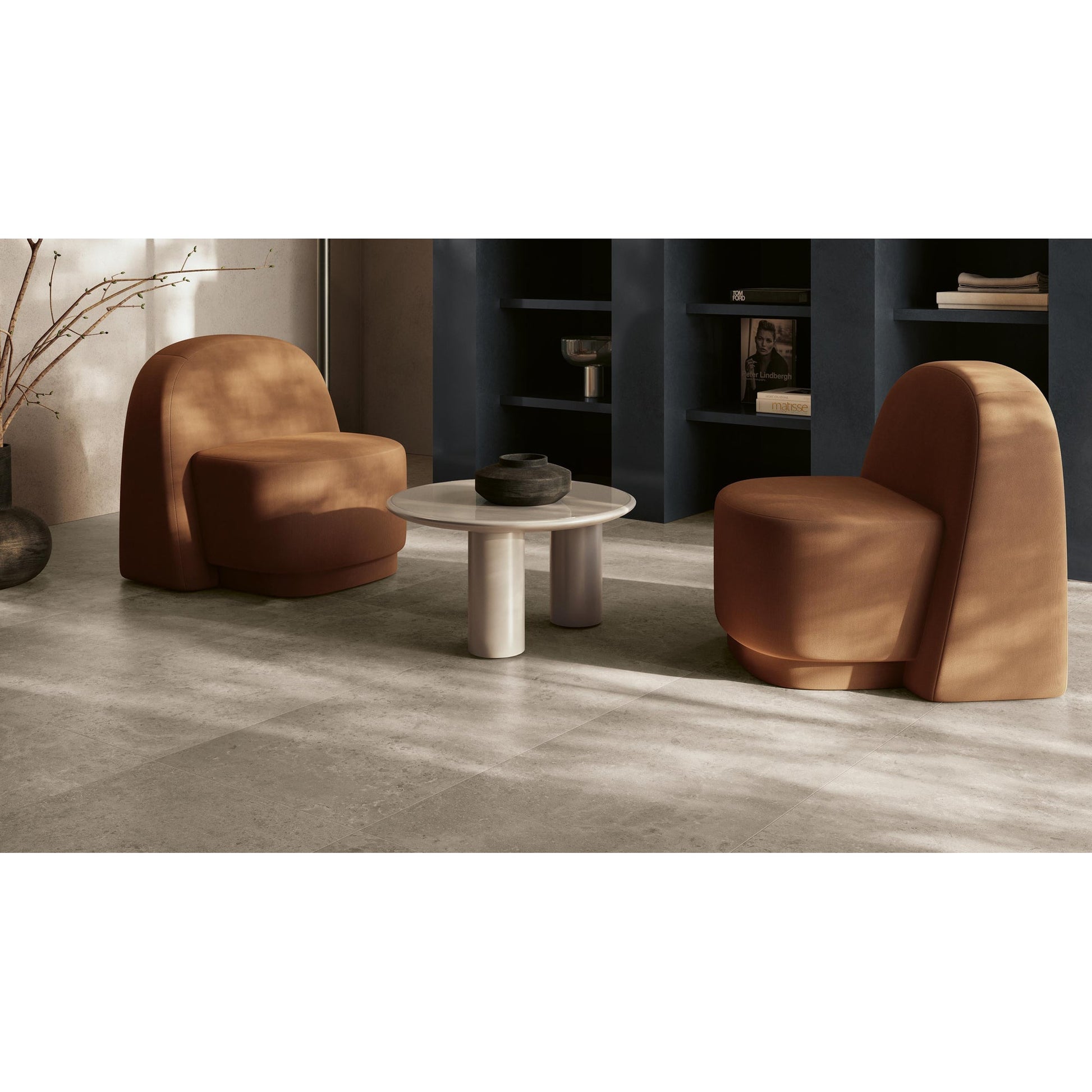 Serenissima Concreta 1081653 Vloertegel 600X600 Ecru 9,5Mm Mat Ret.R10 - Mozaiektegel.com