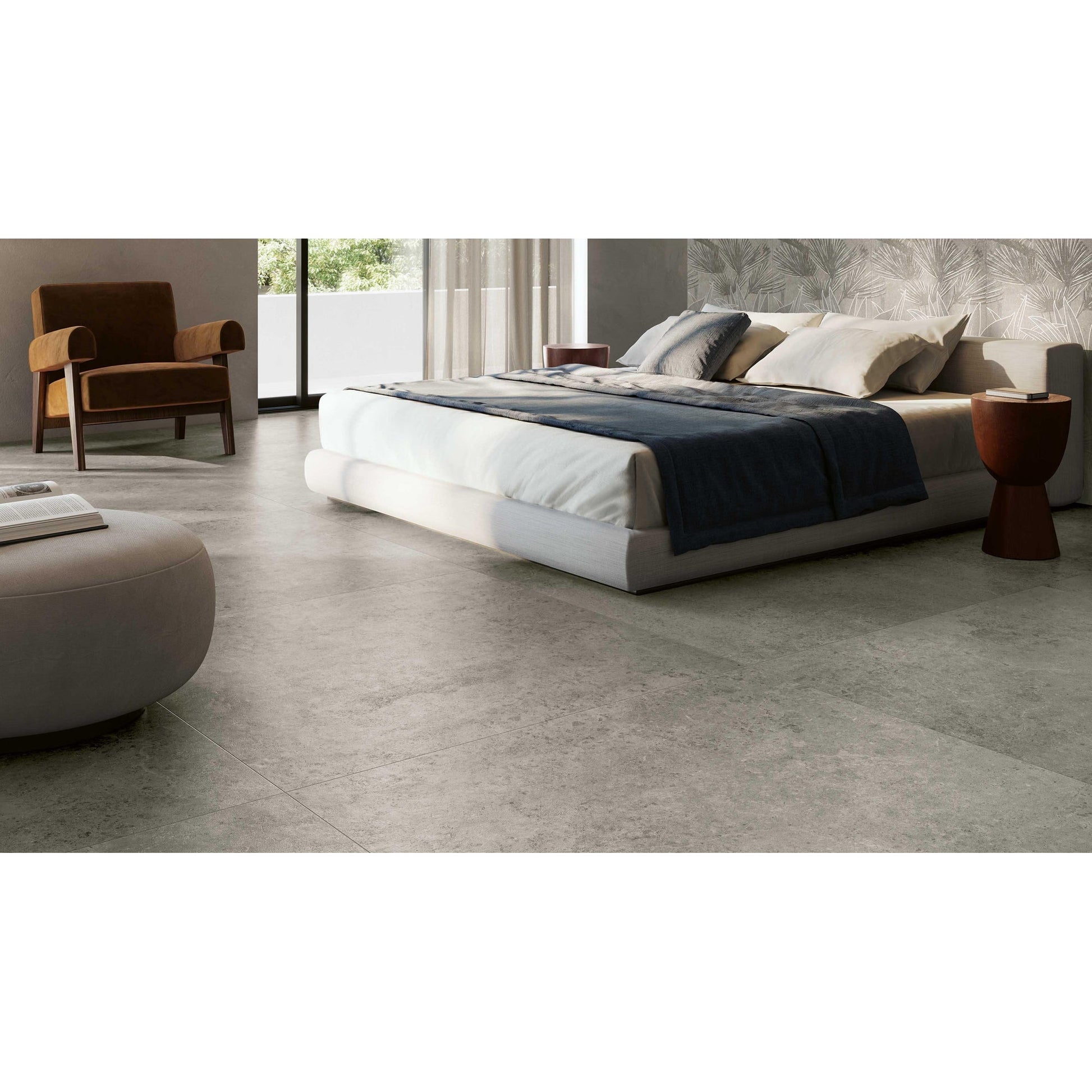 Serenissima Concreta 1081654 Vloertegel 600X600 Titanio 9,5Mm Mat Ret.R10 - Mozaiektegel.com