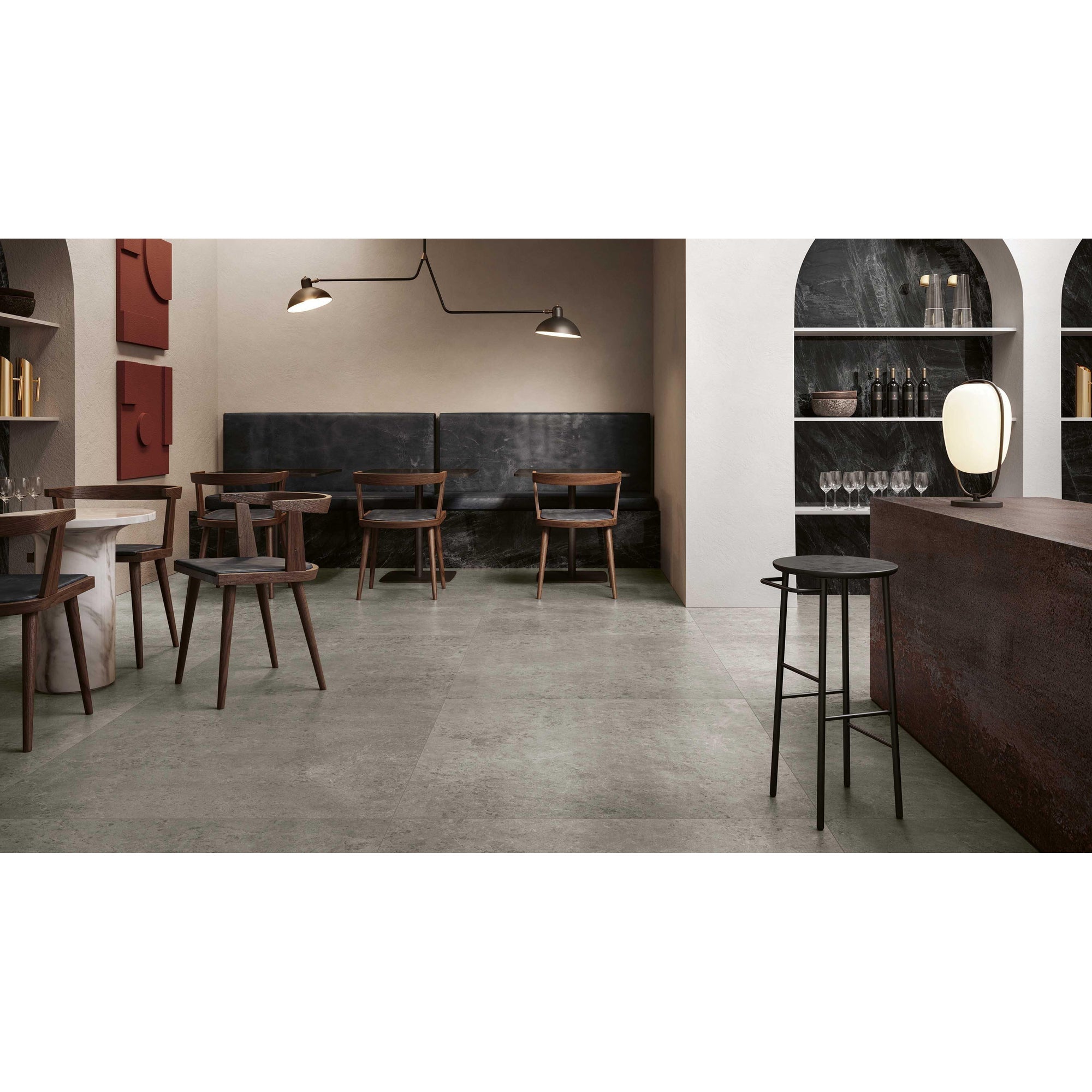 Serenissima Concreta 1081654 Vloertegel 600X600 Titanio 9,5Mm Mat Ret.R10 - Mozaiektegel.com