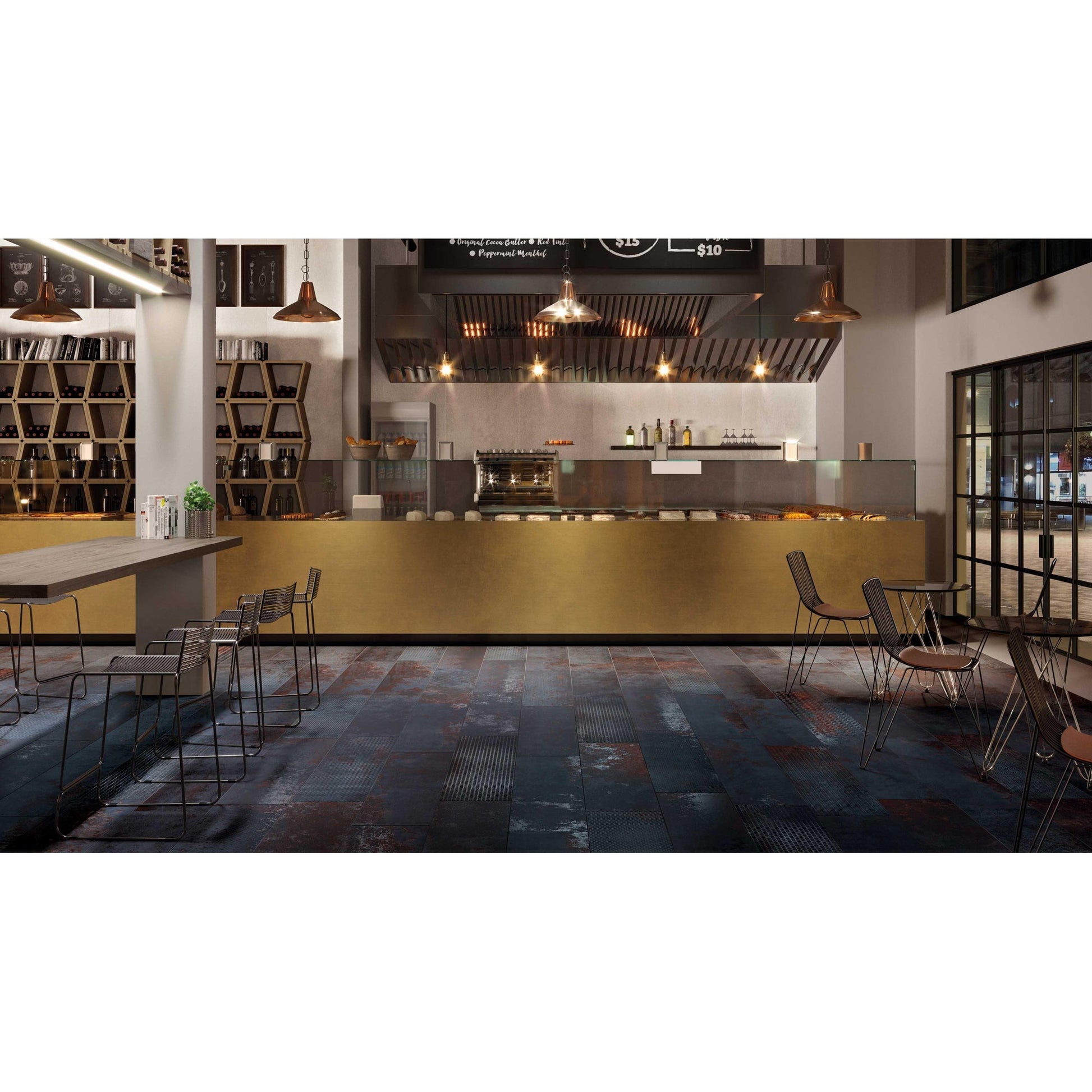 Serenissima Costruire 1060258 Vloertegel 1000X1000 Nero 8,5mm Mat Ret.R10 - Mozaiektegel.com