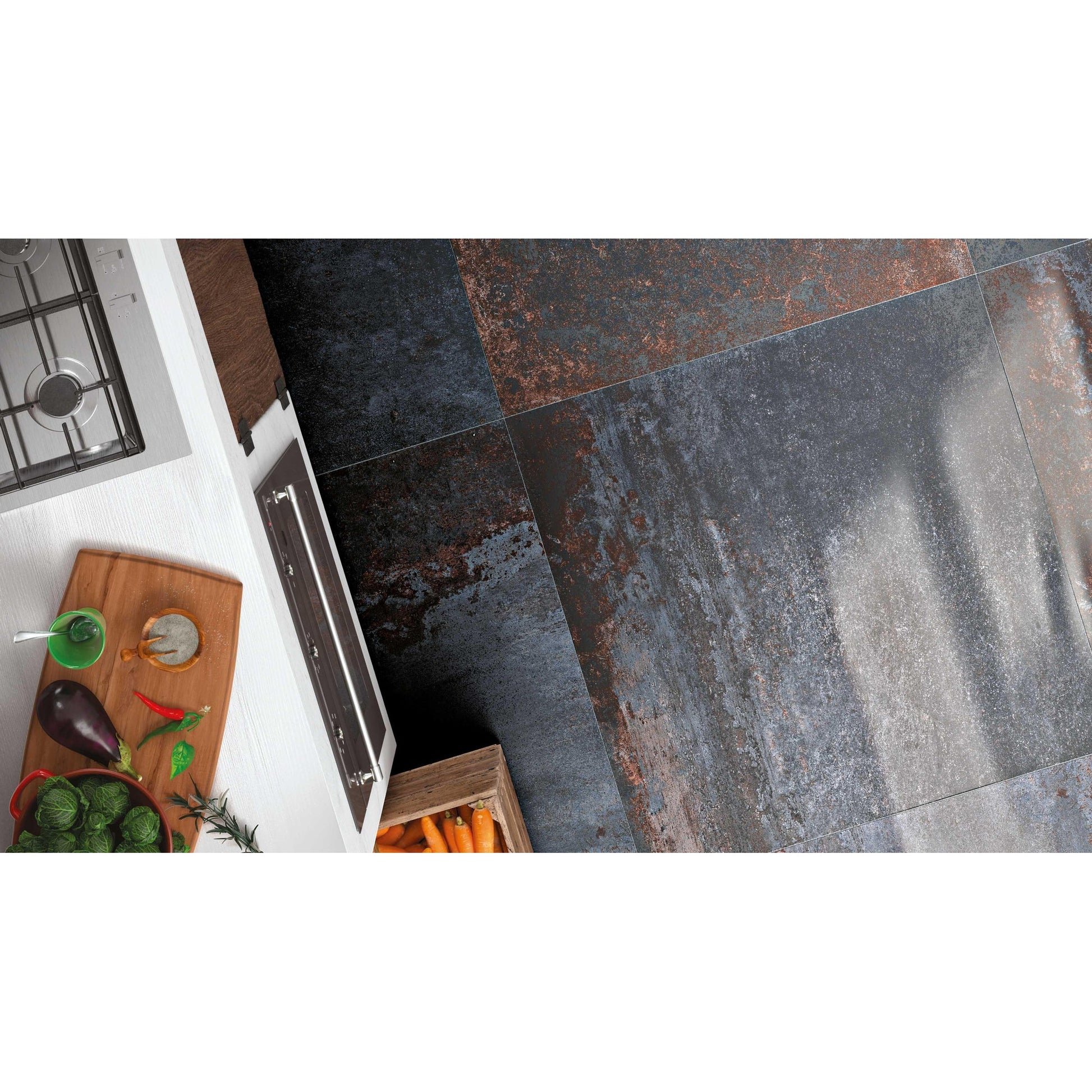 Serenissima Costruire 1060258 Vloertegel 1000X1000 Nero 8,5mm Mat Ret.R10 - Mozaiektegel.com