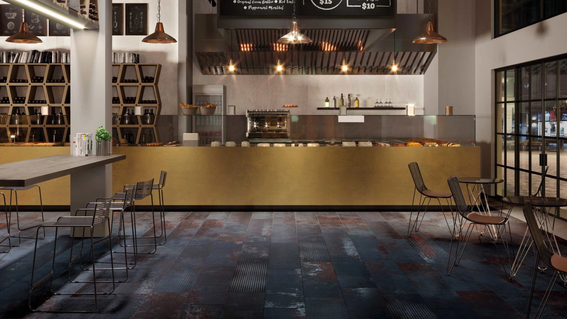 Serenissima Costruire 1063160 Vloertegel 300X1200 Nero 10mm Mat Ret.R10 - Mozaiektegel.com