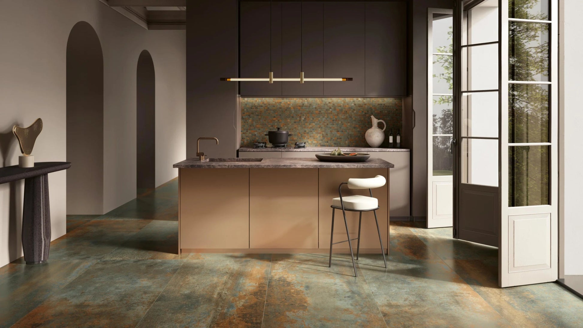 Serenissima Costruire 1086622 Vloertegel 600X1200 Verde 9,5mm Mat Ret.R10 - Mozaiektegel.com