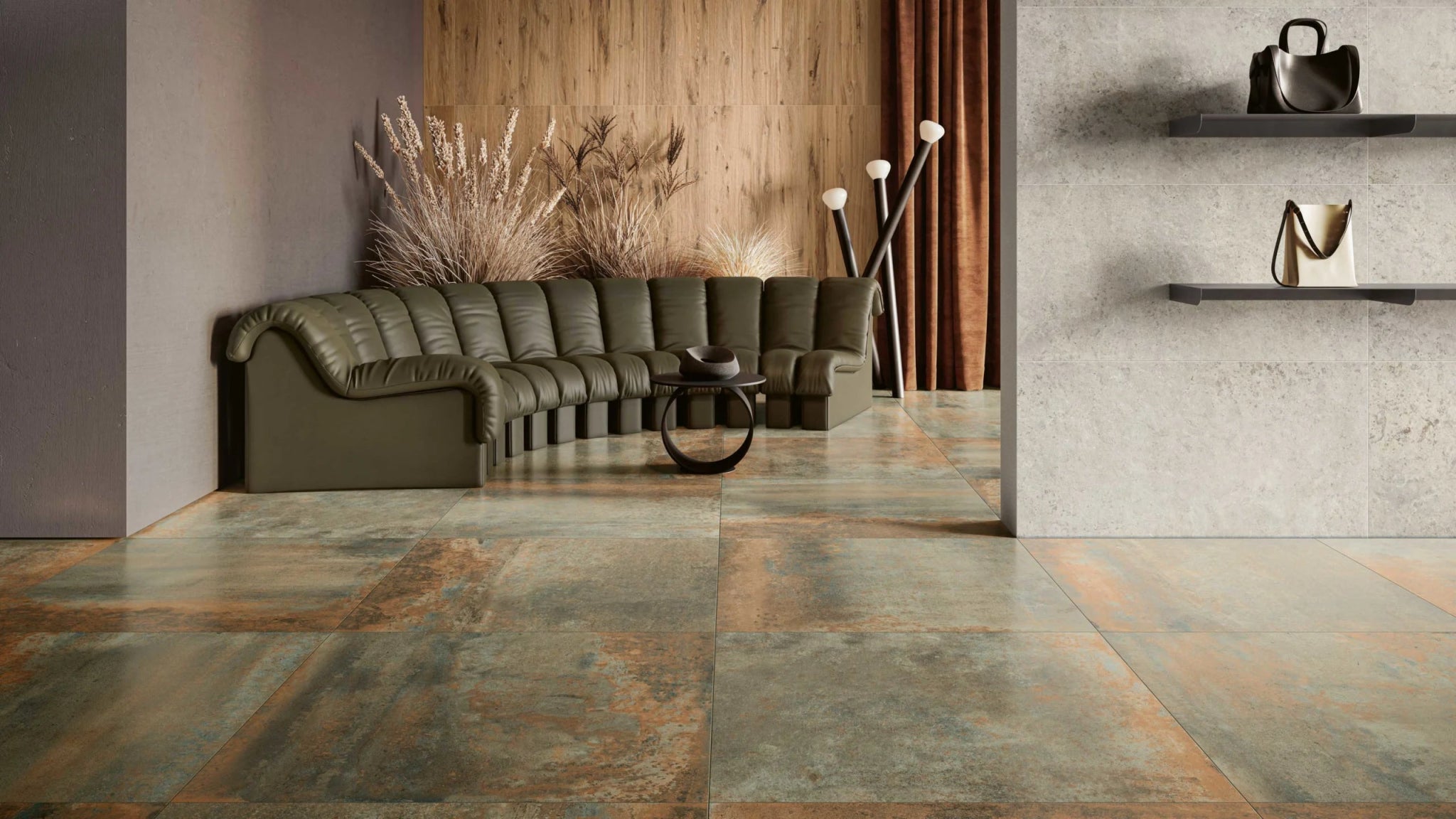 Serenissima Costruire 1086622 Vloertegel 600X1200 Verde 9,5mm Mat Ret.R10 - Mozaiektegel.com