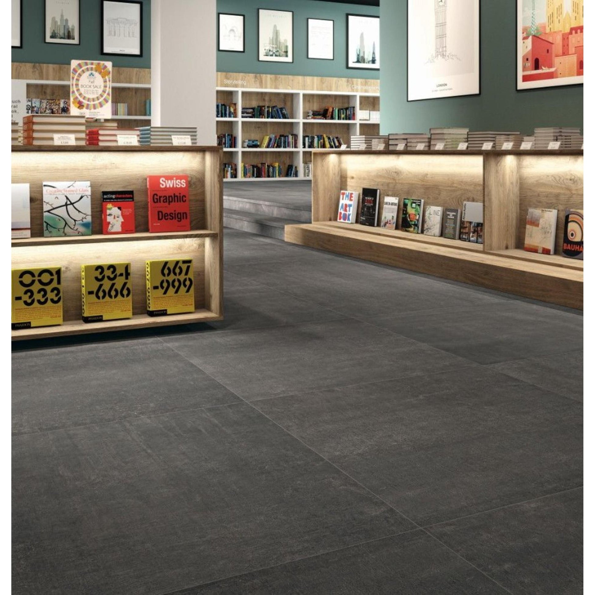 Serenissima Evoca 1064900 Vloertegel 1000X1000 Graphite 8,5mm Mat Ret.R10 - Mozaiektegel.com