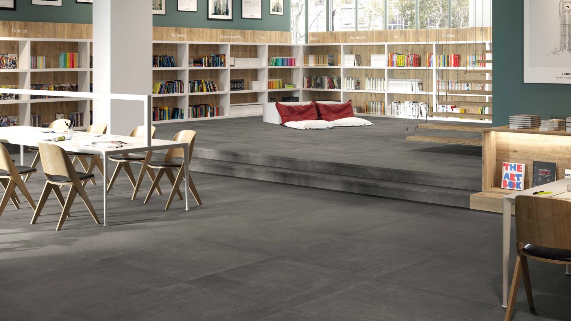 Serenissima Evoca 1064925 Vloertegel 800X800 Grafite 10mm Mat Ret.R10 - Mozaiektegel.com