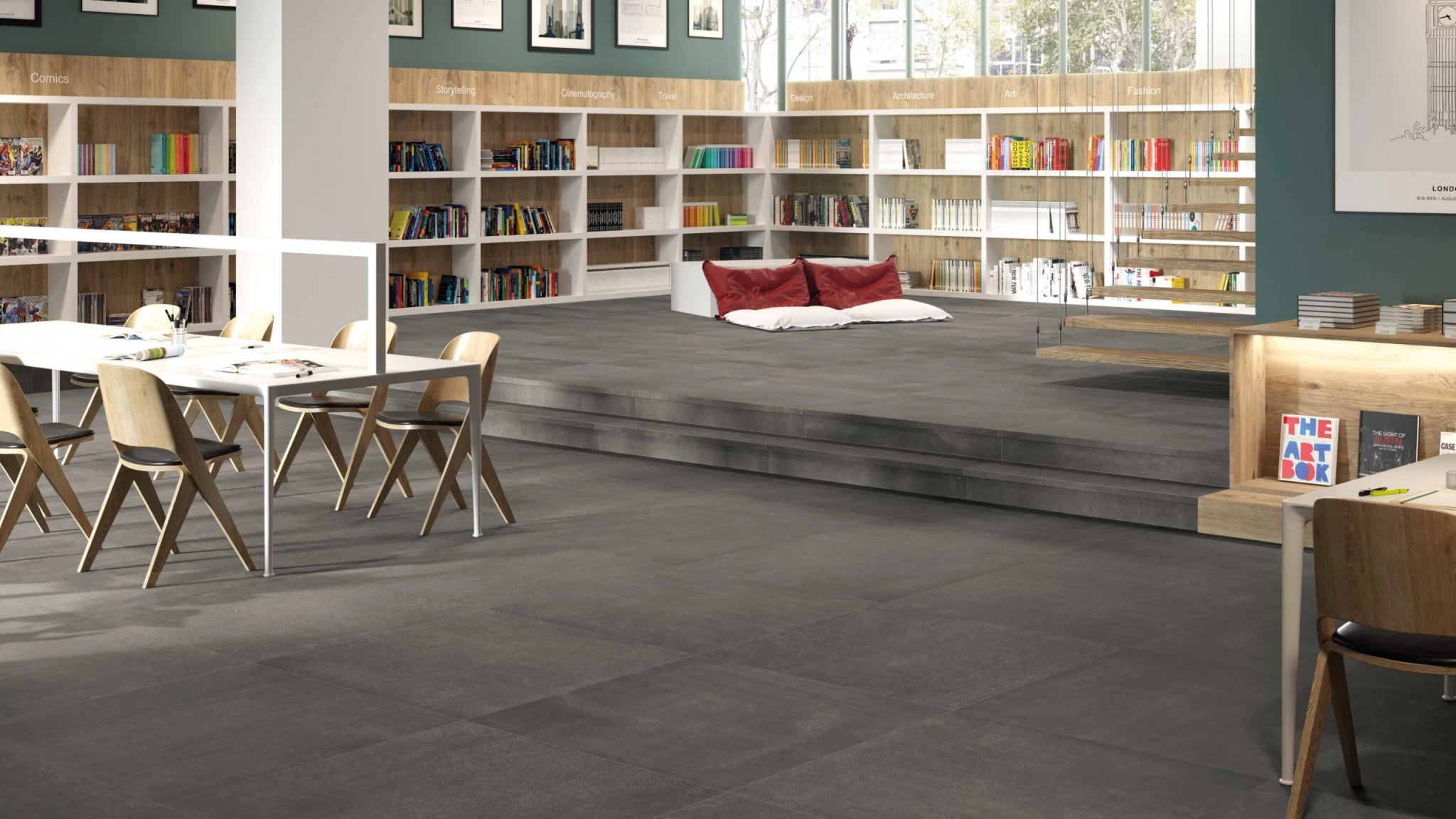 Serenissima Evoca 1064935 Vloertegel 600X1200 Grafite 10mm Mat Ret.R10 - Mozaiektegel.com