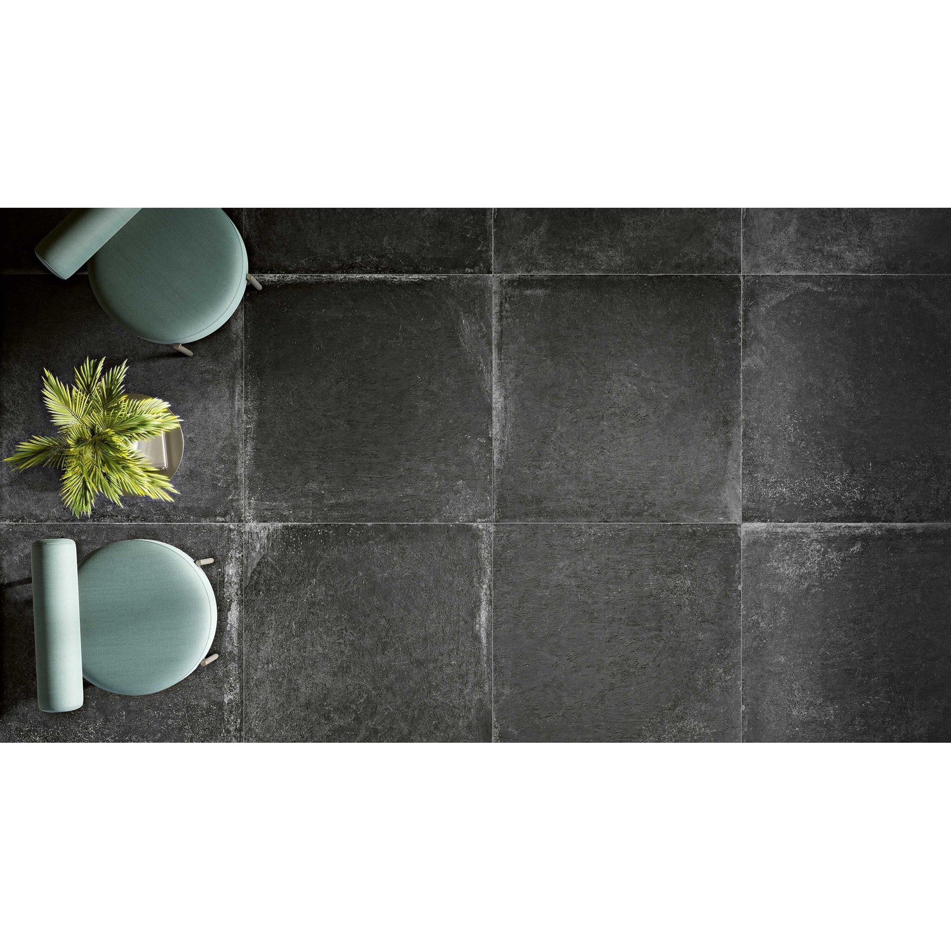 Serenissima Materica 1075350 Vloertegel 600X600 Nero 10mm Mat Ret.R10 - Mozaiektegel.com