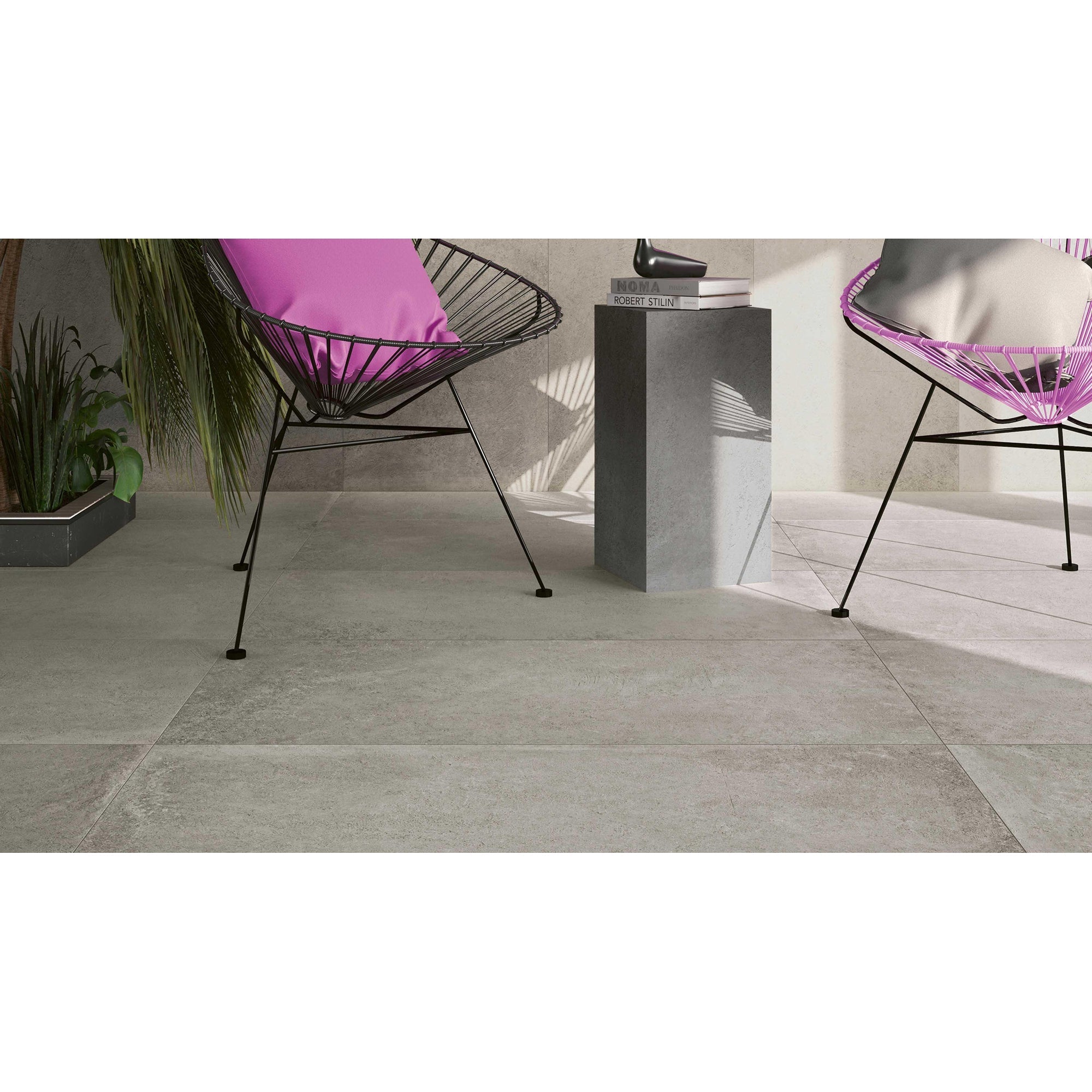 Serenissima Materica 1075352 Vloertegel 600X600 Platino 10mm Mat Ret.R10 - Mozaiektegel.com