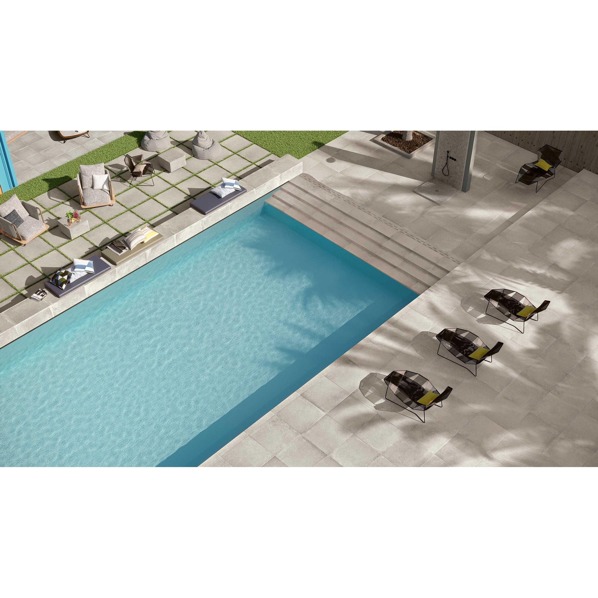 Serenissima Materica 1075352 Vloertegel 600X600 Platino 10mm Mat Ret.R10 - Mozaiektegel.com