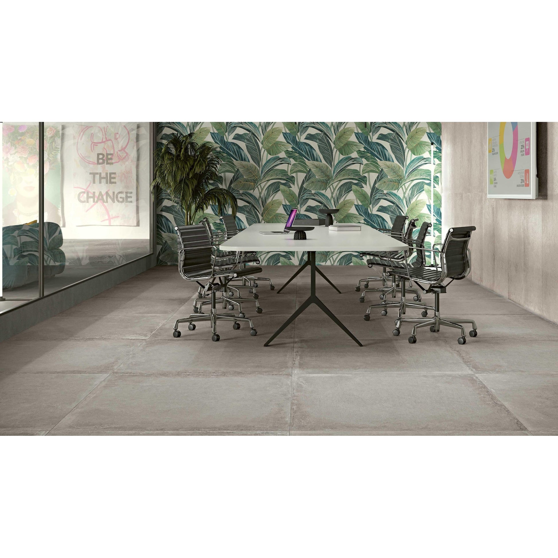 Serenissima Materica 1075352 Vloertegel 600X600 Platino 10mm Mat Ret.R10 - Mozaiektegel.com