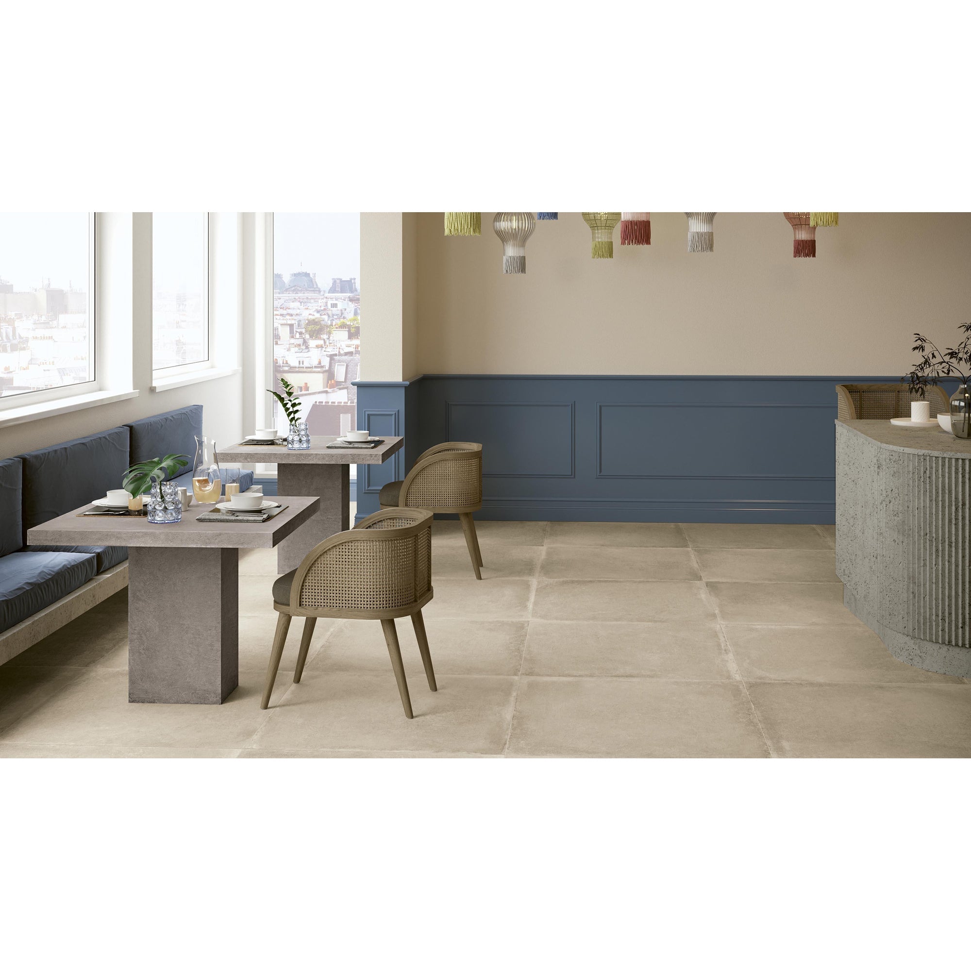 Serenissima Materica 1075359 Vloertegel 300X600 Ecru 10mm Mat Ret.R10 - Mozaiektegel.com