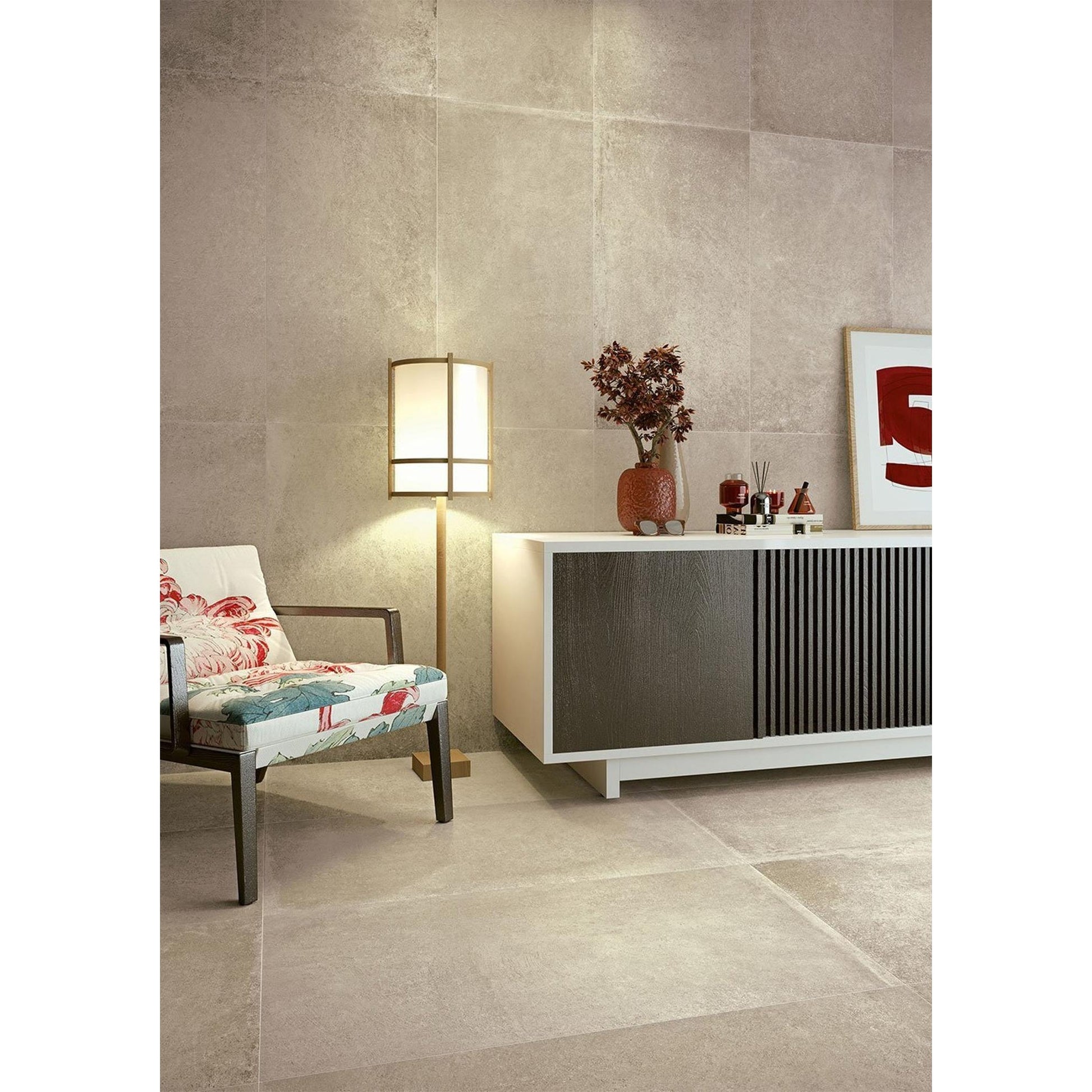 Serenissima Materica 1075359 Vloertegel 300X600 Ecru 10mm Mat Ret.R10 - Mozaiektegel.com