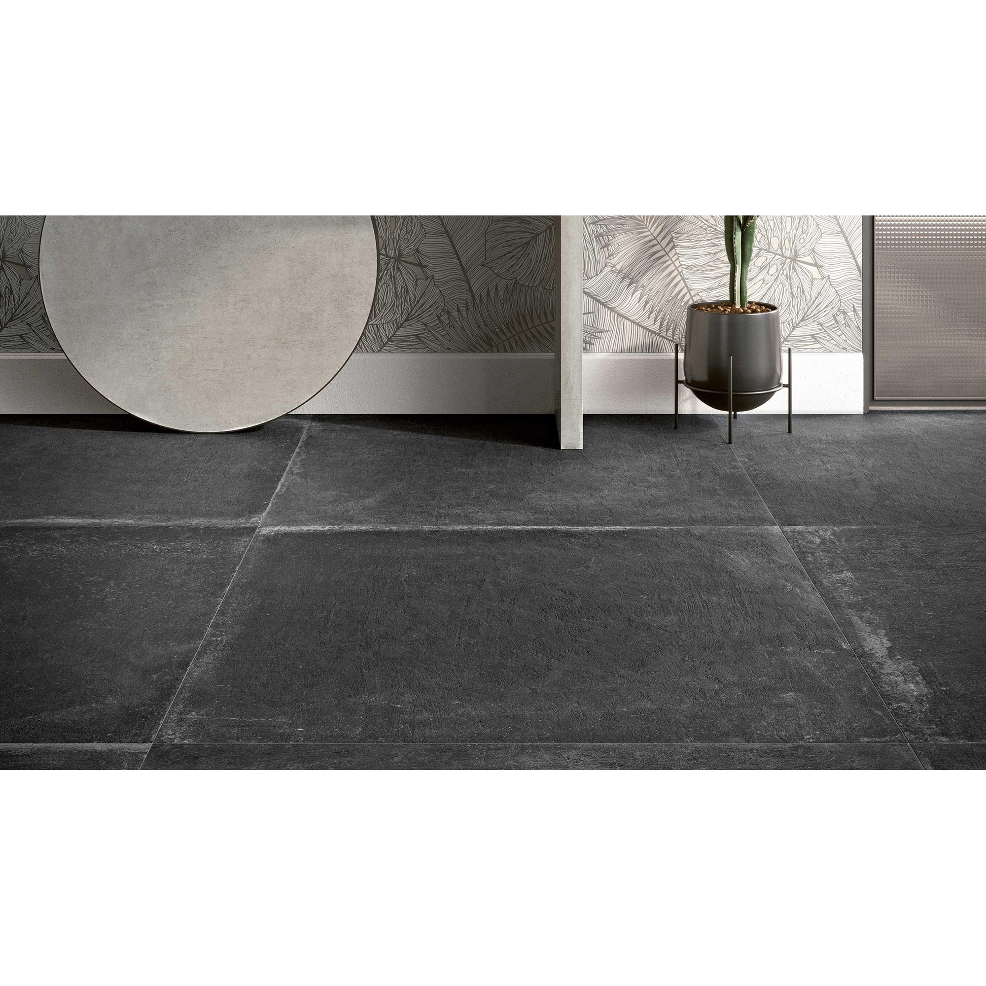 Serenissima Materica 1075360 Vloertegel 300X600 Nero 10mm Mat Ret.R10 - Mozaiektegel.com