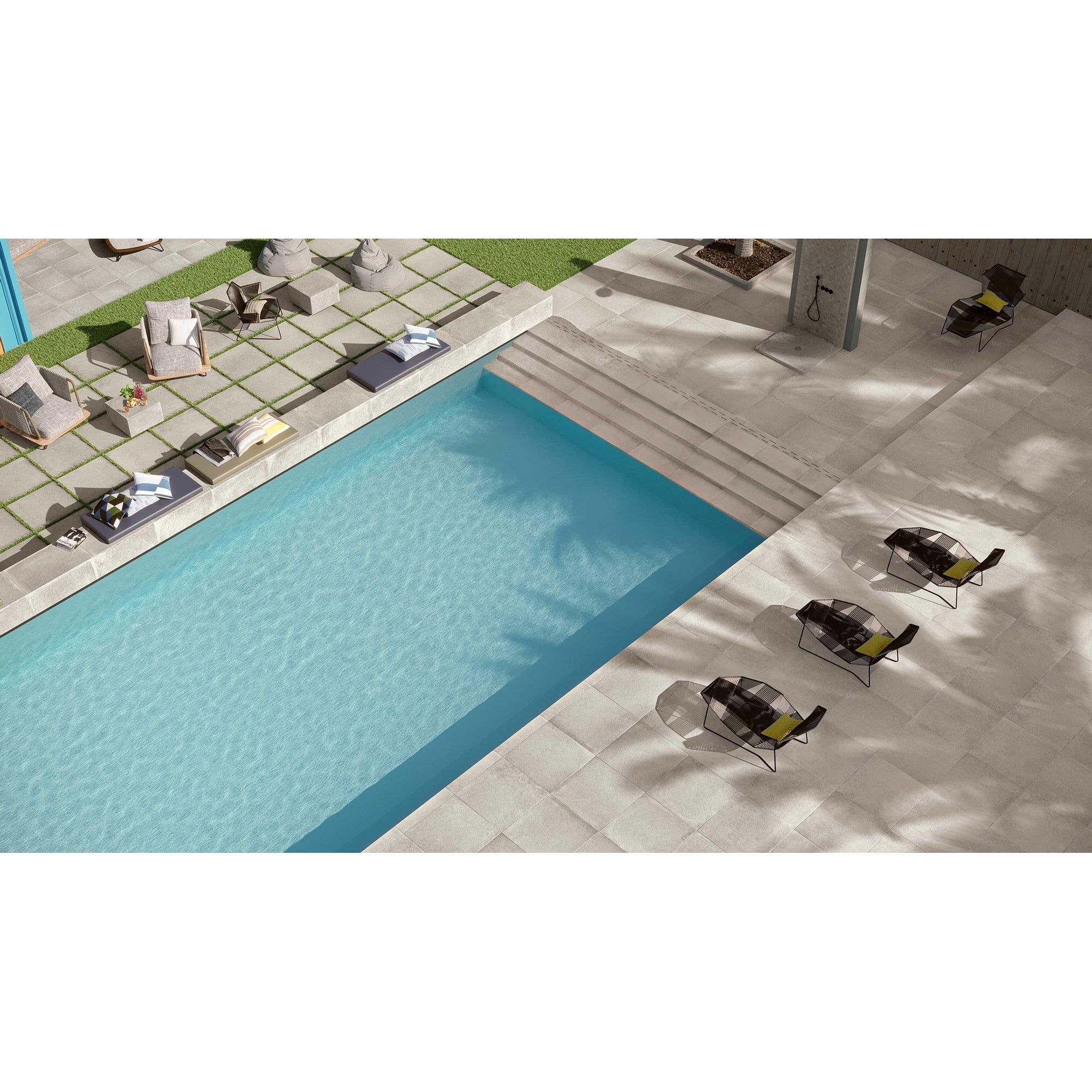 Serenissima Materica 1075362 Vloertegel 300X600 Platino 10mm Mat Ret.R10 - Mozaiektegel.com