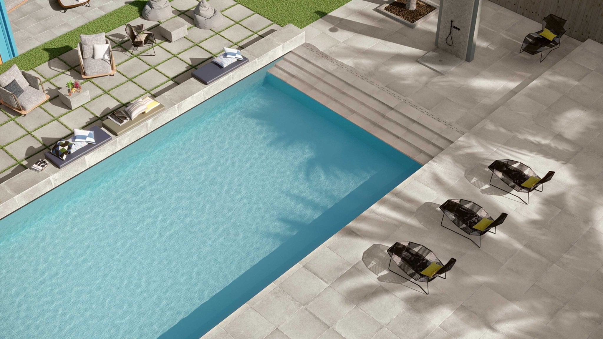 Serenissima Materica 1075372 Vloertegel 1000X1000 Platino 8,5mm Mat Ret.R10 - Mozaiektegel.com