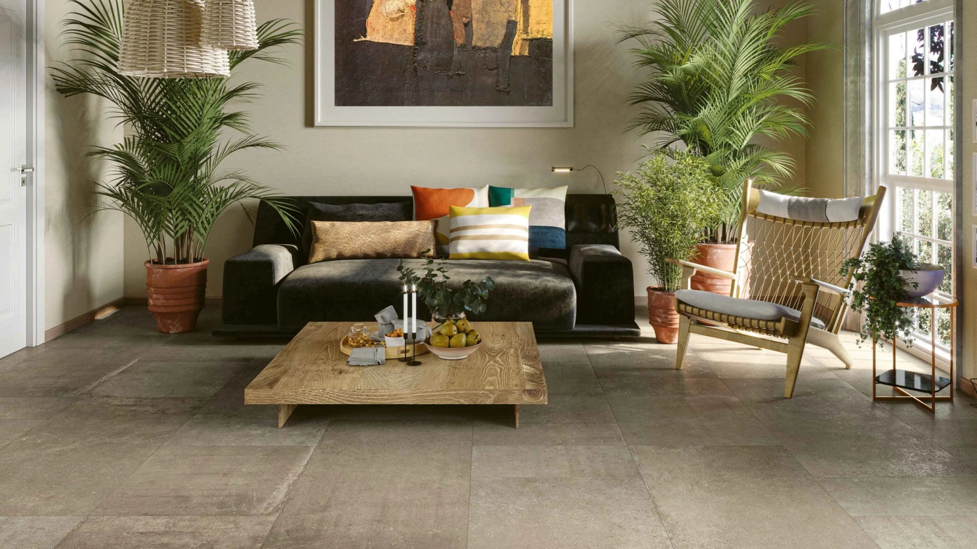 Serenissima Promenade 1067736 Vloertegel 600X1200 Tan 10mm Mat Ret.R10 - Mozaiektegel.com